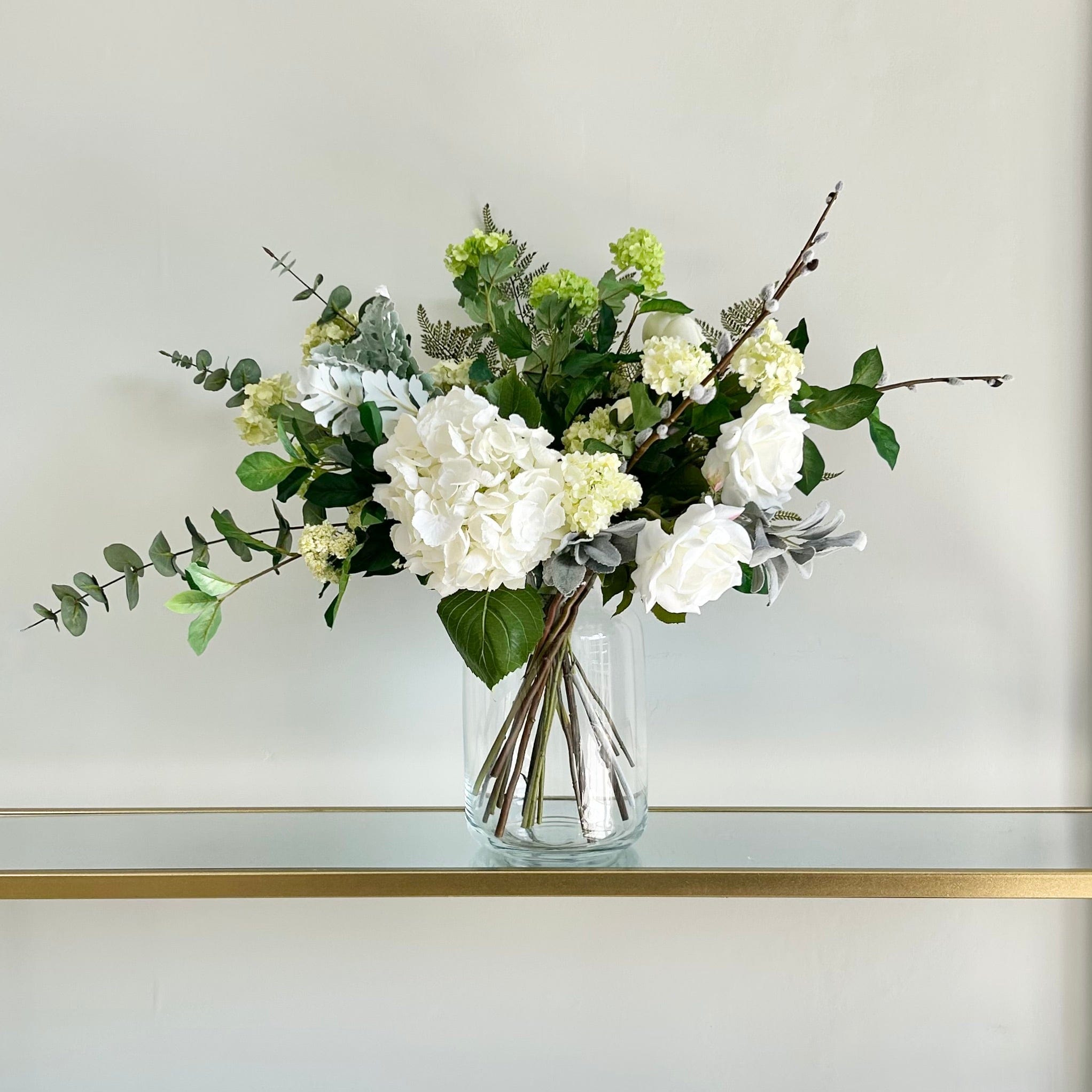 Realistic Rose Above It Artificial Flower Arrangement by The Faux Flower Company