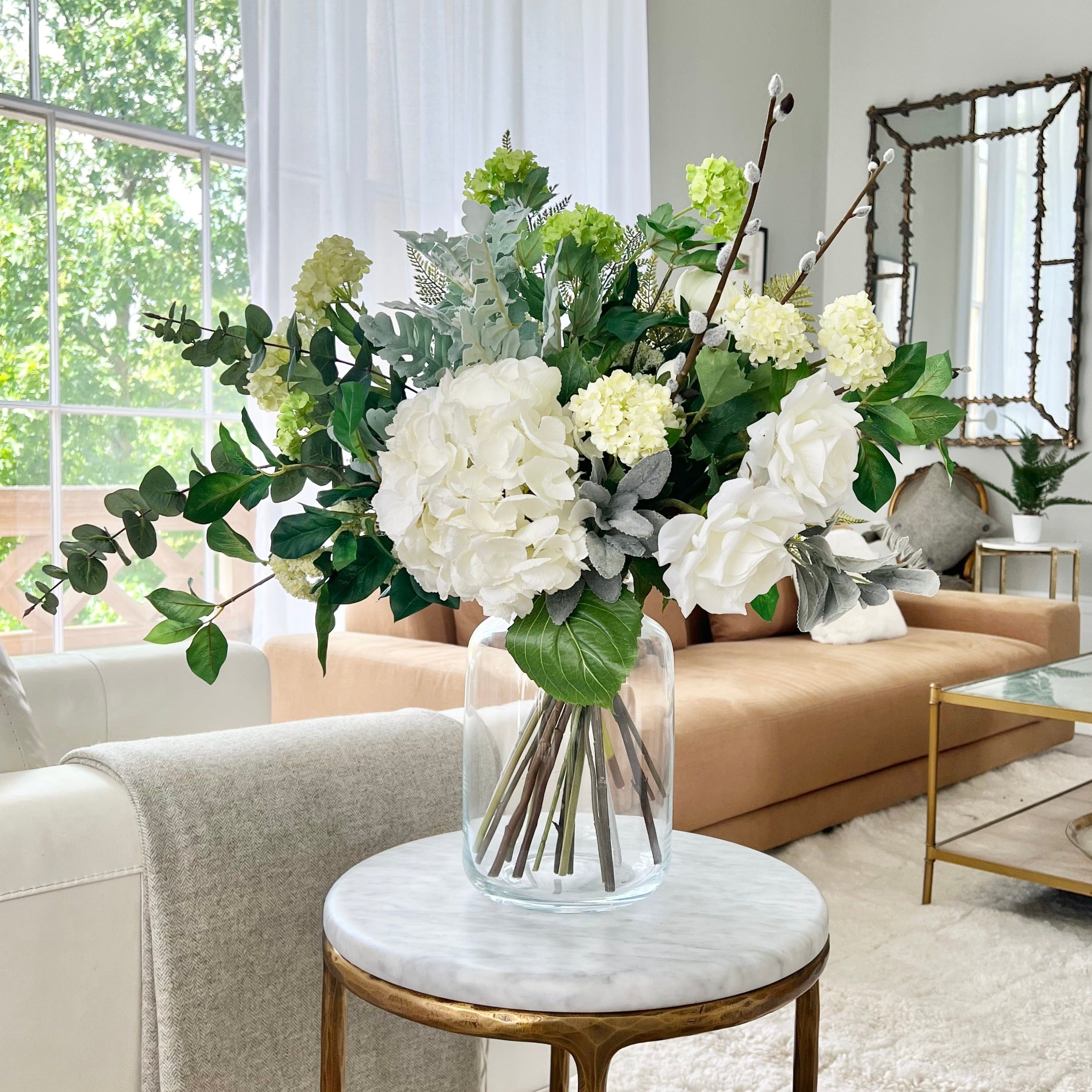 Realistic Rose Above It Artificial Flower Arrangement by The Faux Flower Company