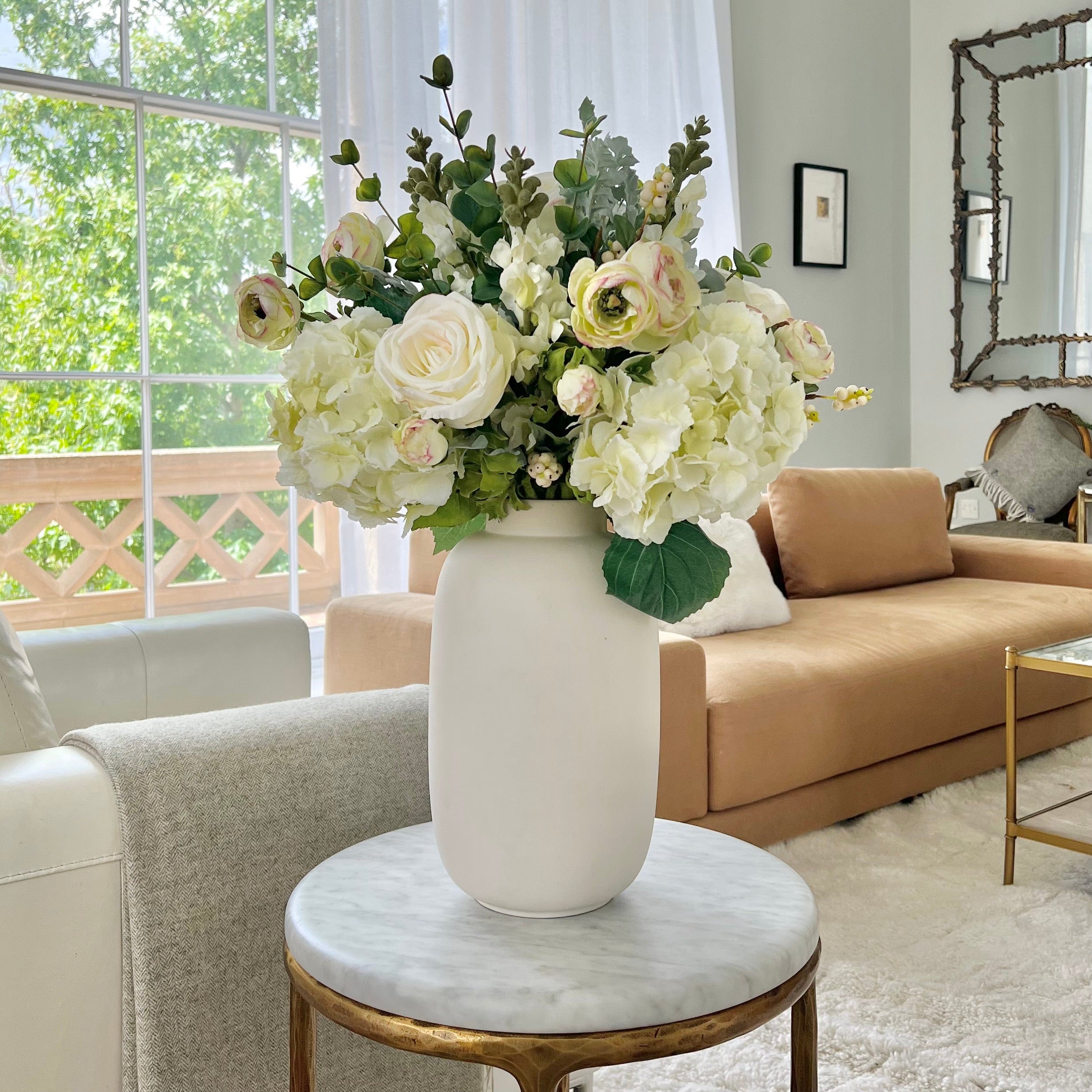 Realistic Snowberry Bliss Artificial Flower Arrangement by The Faux Flower Company