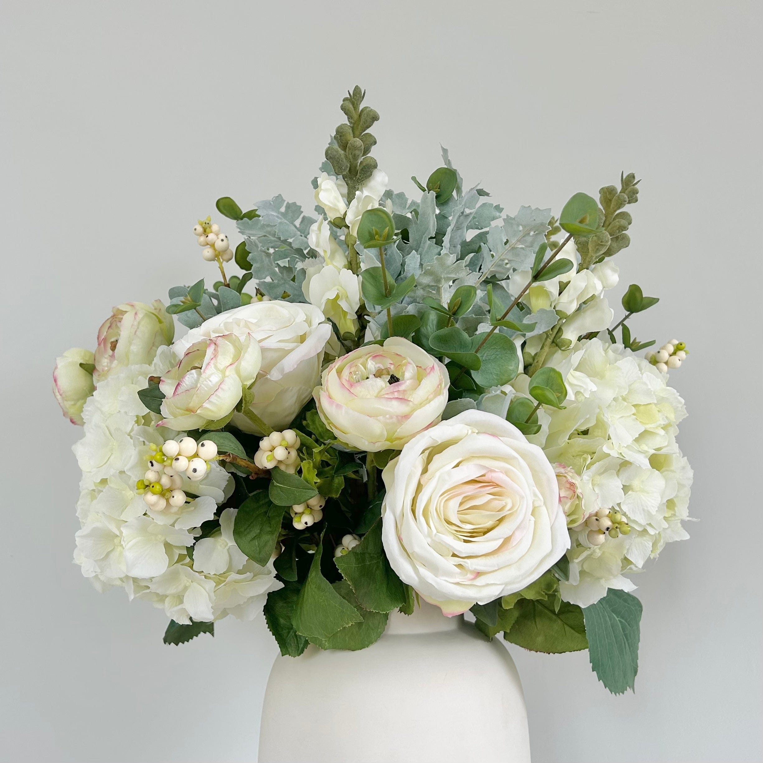 Realistic Snowberry Bliss Artificial Flower Arrangement by The Faux Flower Company