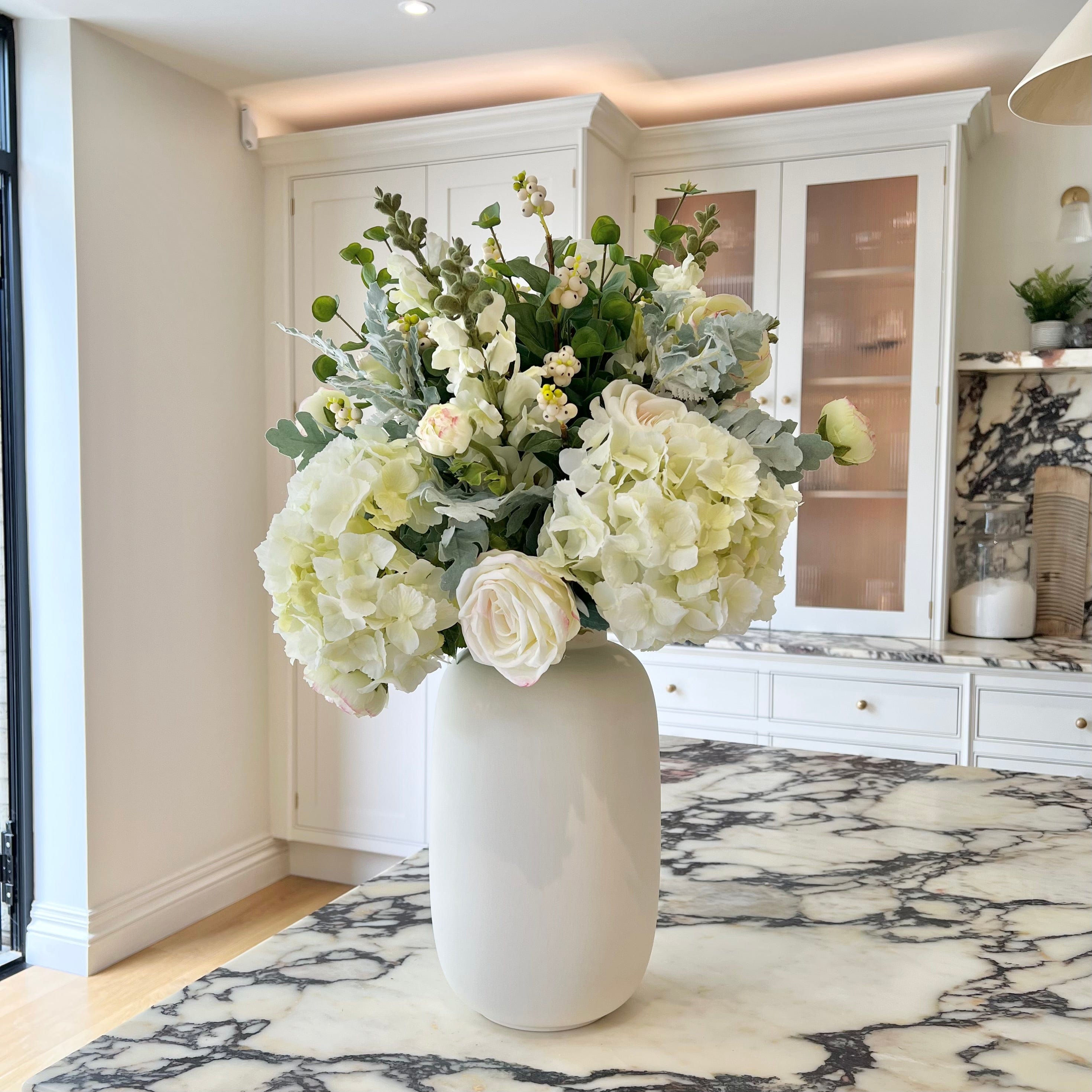 Realistic Snowberry Bliss Artificial Flower Arrangement by The Faux Flower Company