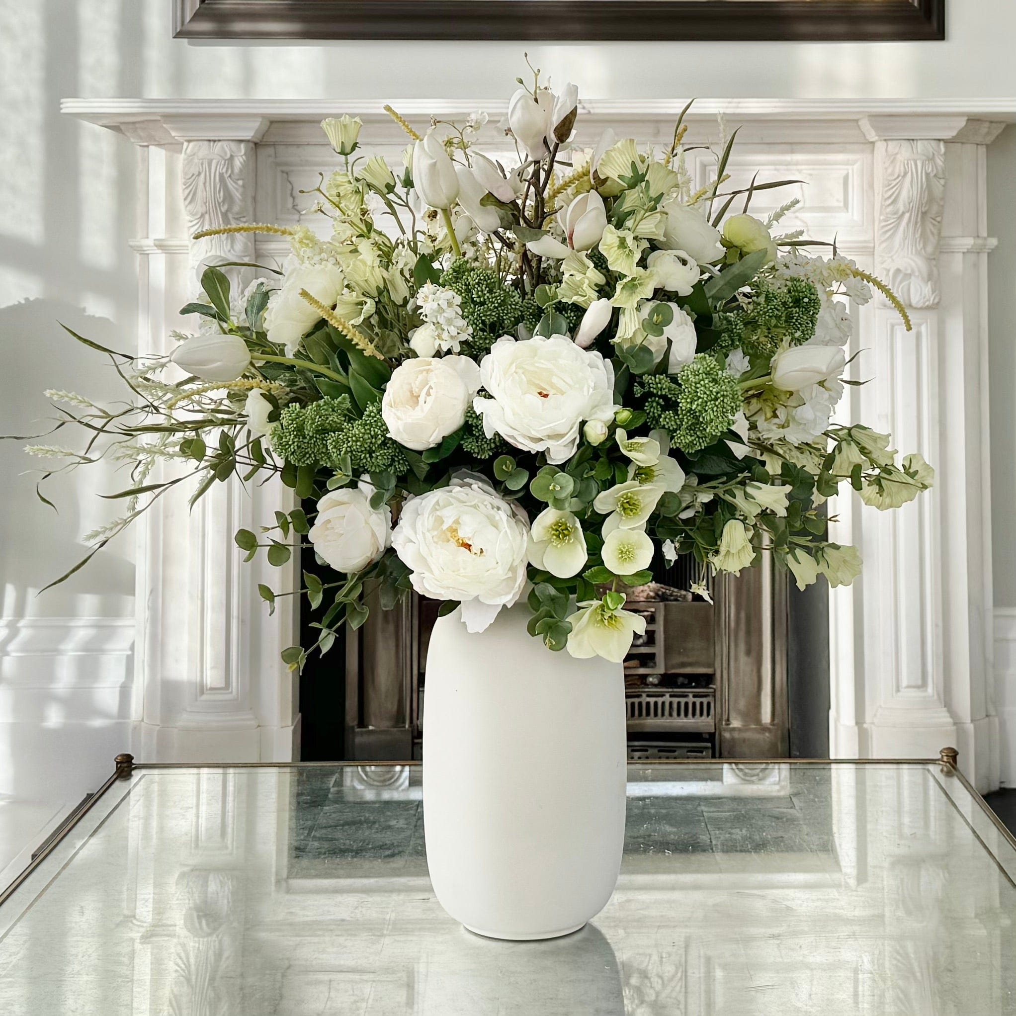 Realistic Spring Splendour Bouquet & Kingham Vase Set SPRING SPLENDOUR BQ + ABP04B3 by The Faux Flower Company