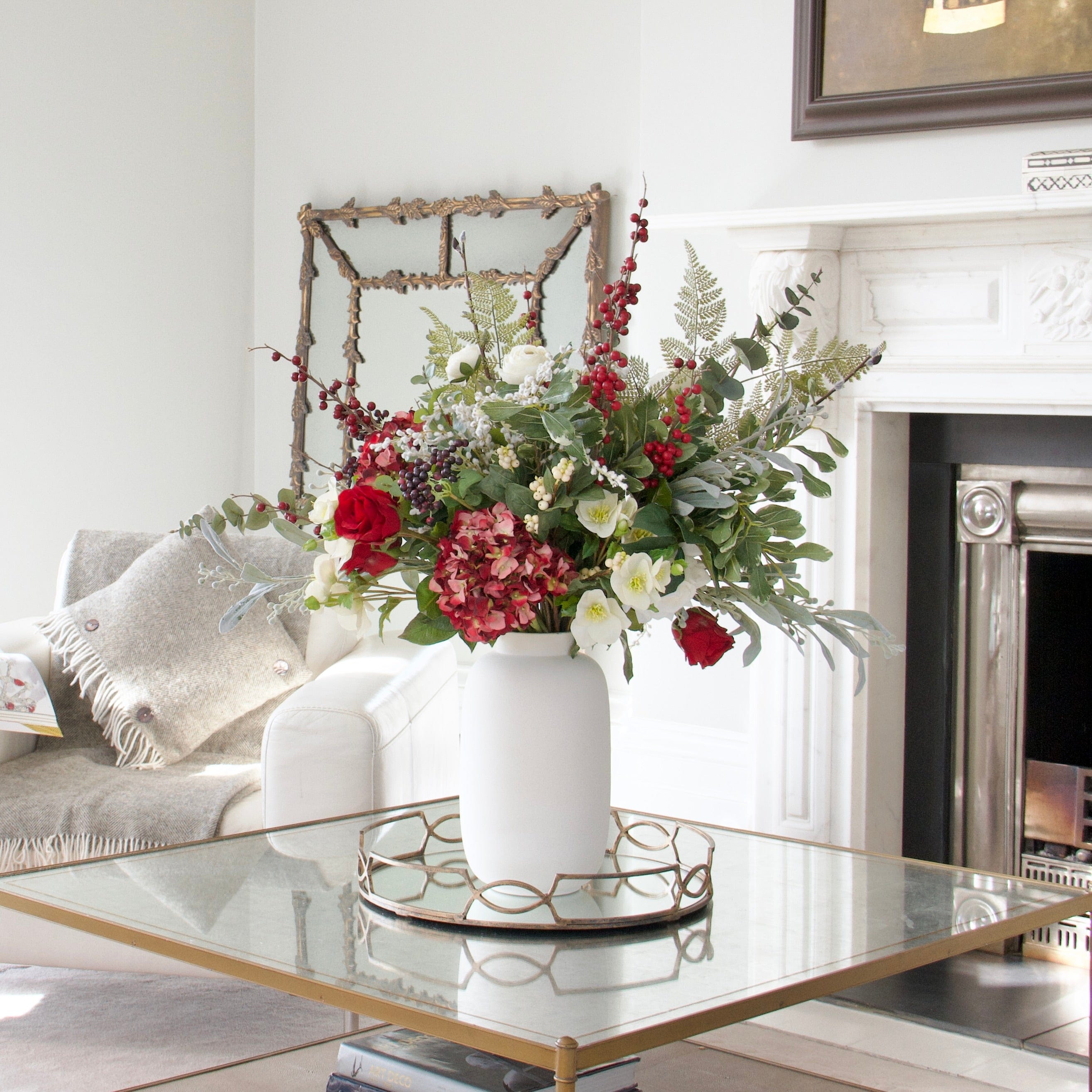 Realistic Winter Splendour Artificial Flower Arrangement by The Faux Flower Company