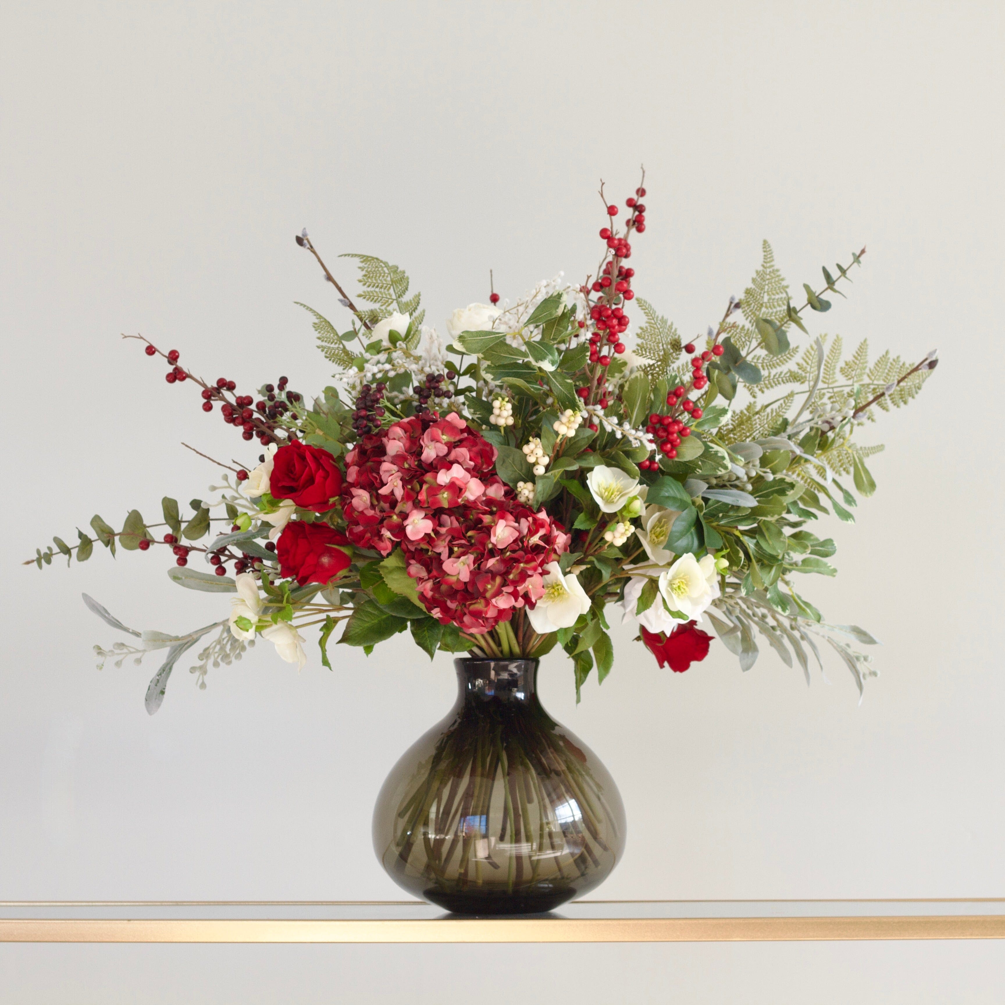 Realistic Winter Splendour Artificial Flower Arrangement by The Faux Flower Company