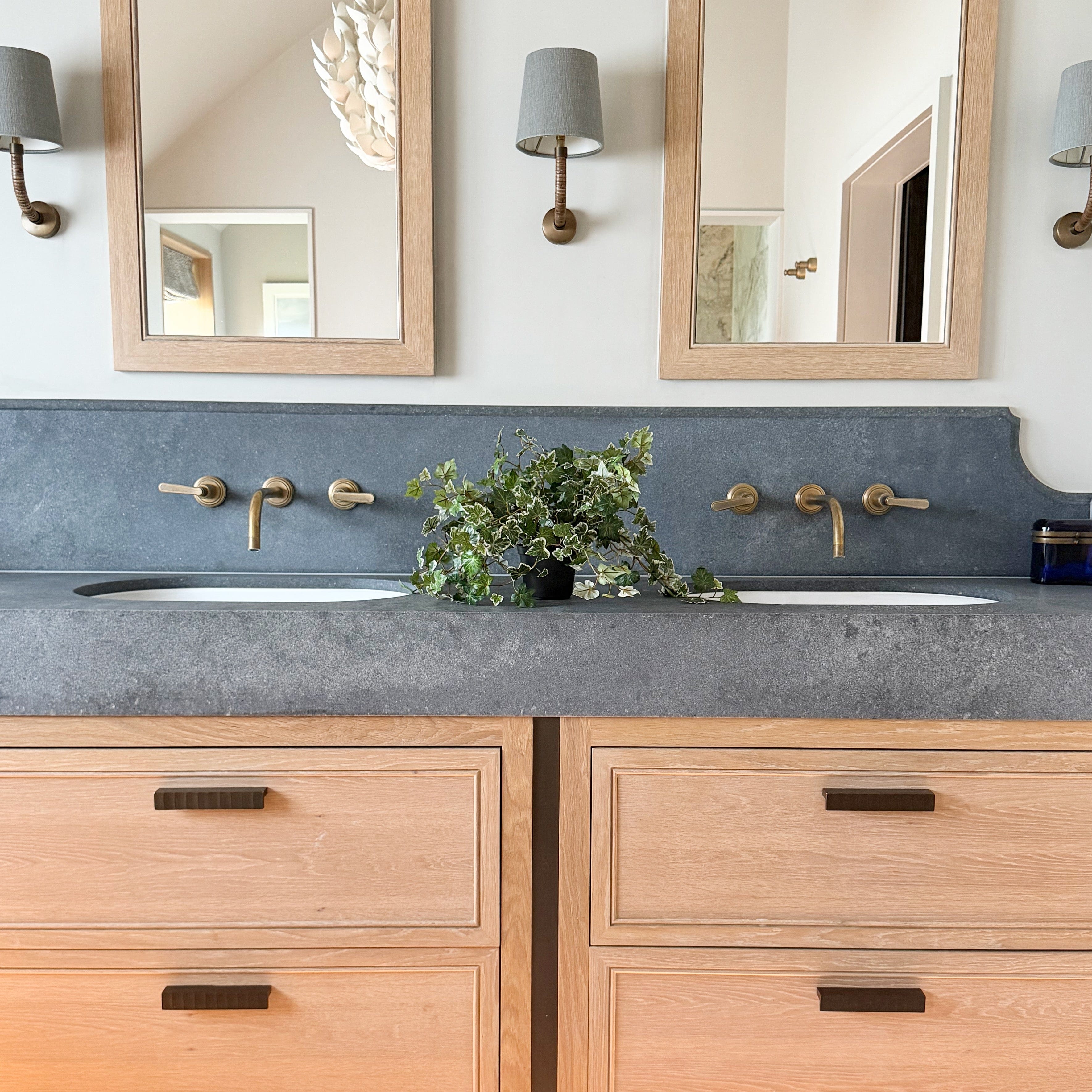 Realistic Artificial Green & White Ivy In Pot AHCH-2368 by The Faux Flower Company