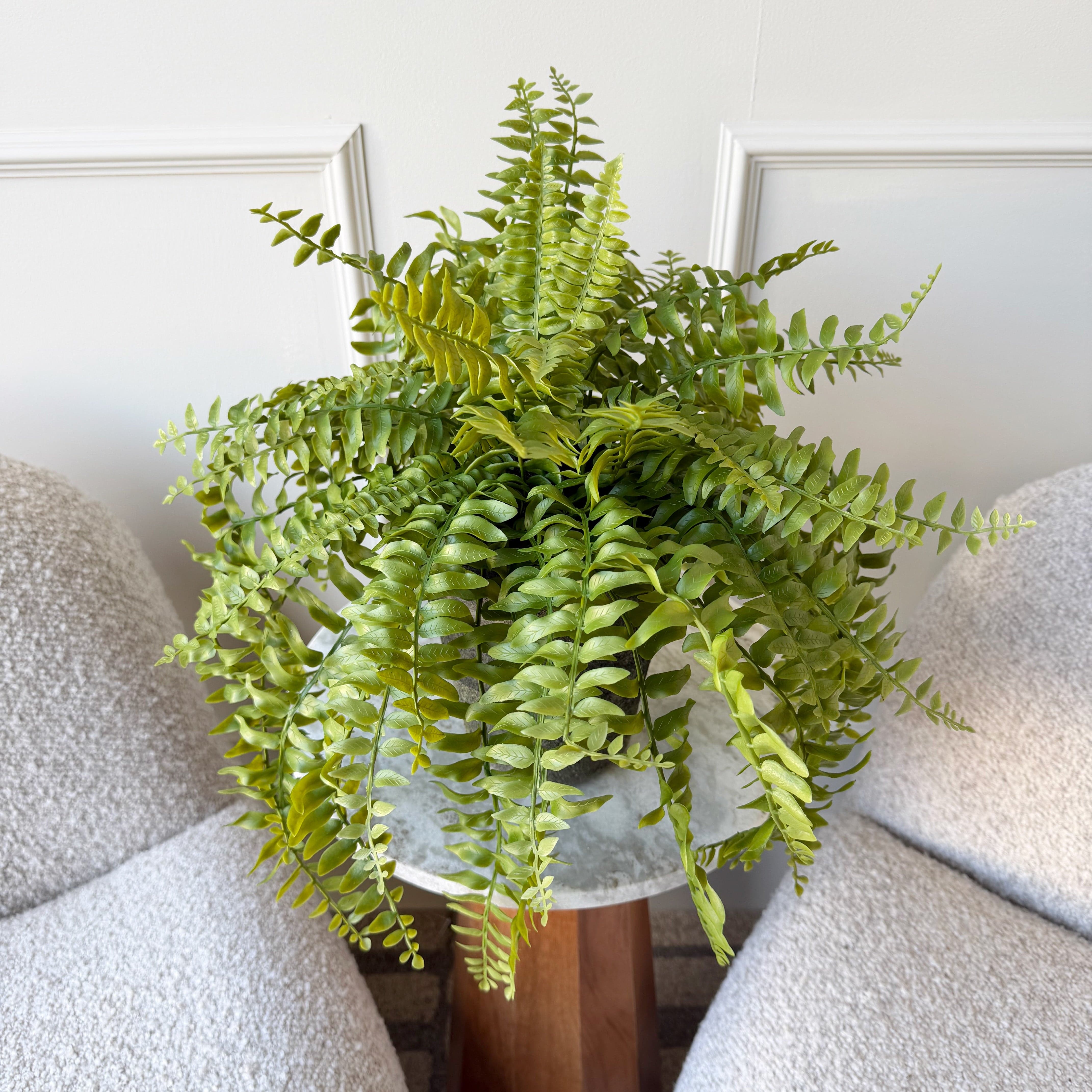 Realistic Artificial Large Green Fern In Pot AHCH-0828 by The Faux Flower Company