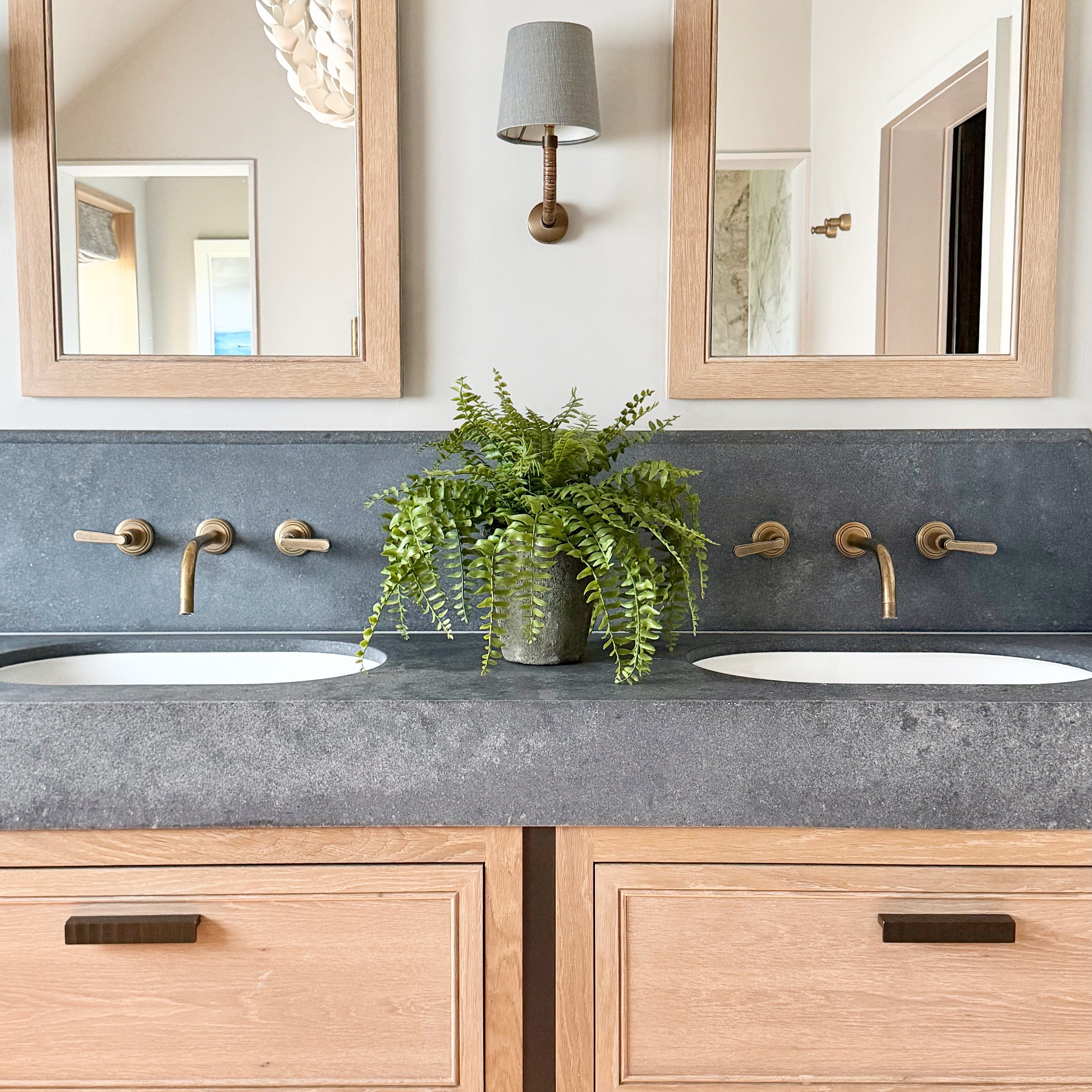 Realistic Artificial Large Green Fern In Pot AHCH-0828 by The Faux Flower Company