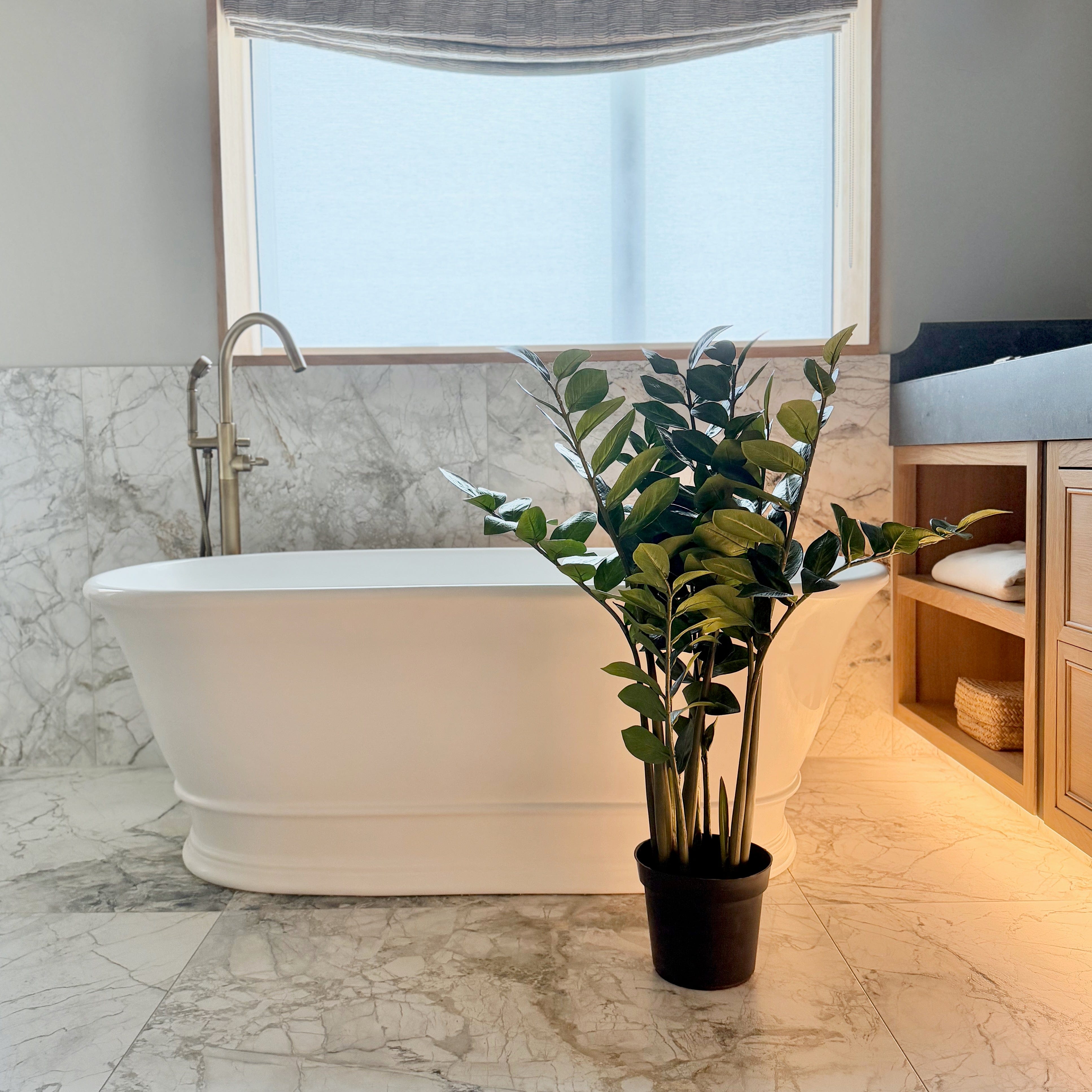 Realistic Artificial Large Zamioculcas Plant In Pot AHCH-2238 by The Faux Flower Company