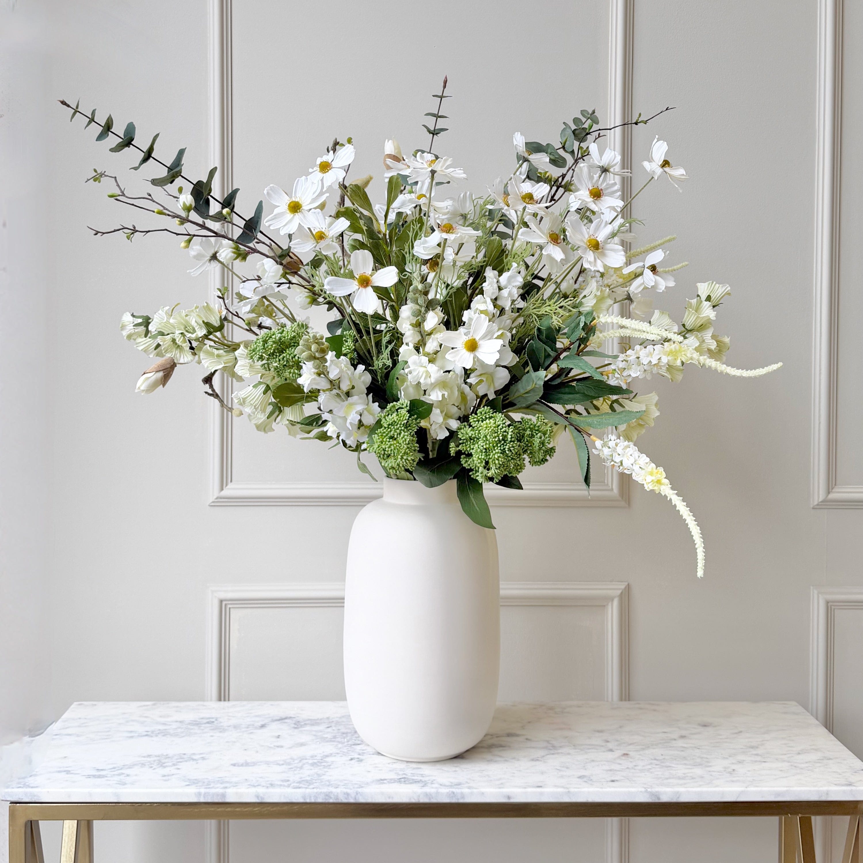 Realistic Artificial Spring Meadow Flower Arrangement by The Faux Flower Company
