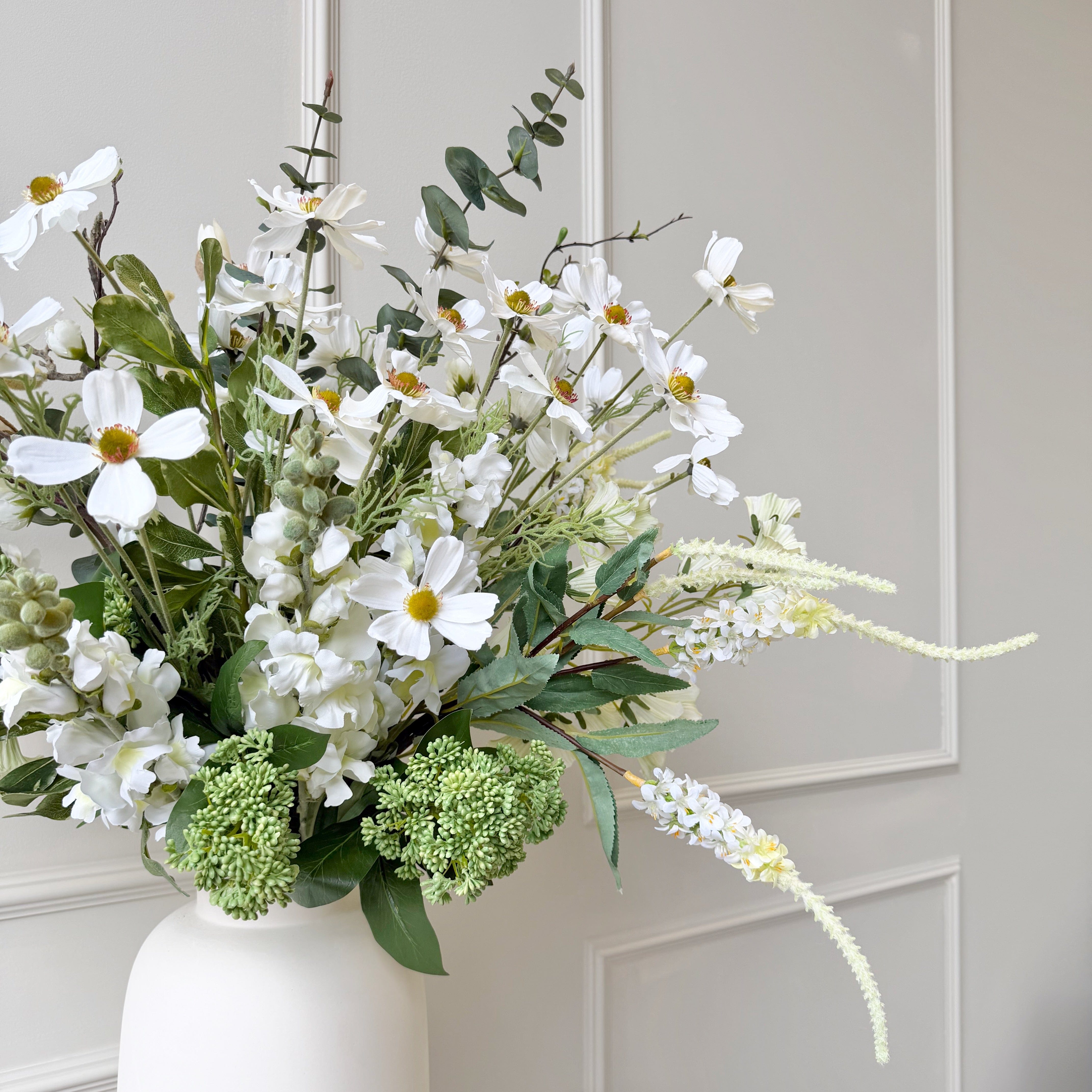 Realistic Artificial Spring Meadow Flower Arrangement by The Faux Flower Company