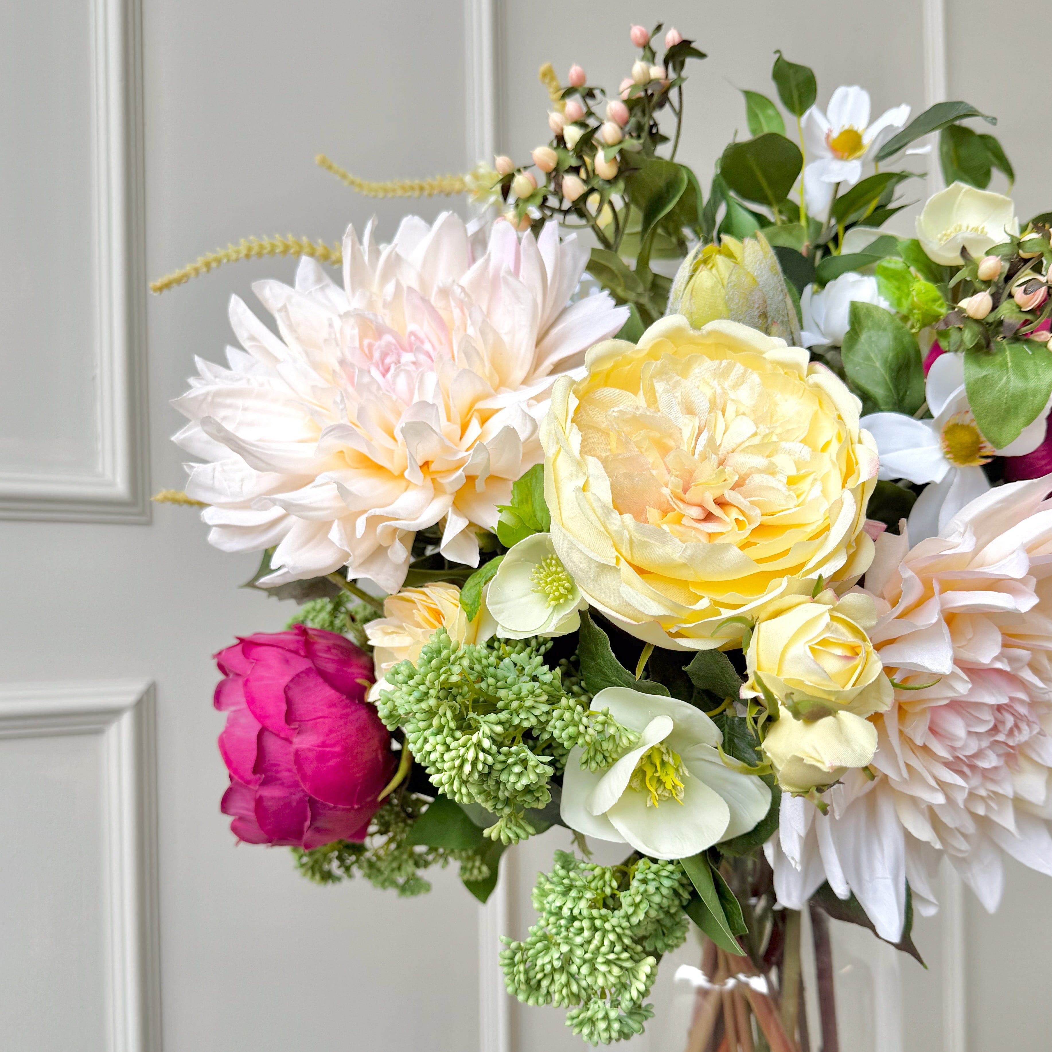 Realistic Cafe Au Lait Rouge Artificial Flower Arrangement by The Faux Flower Company