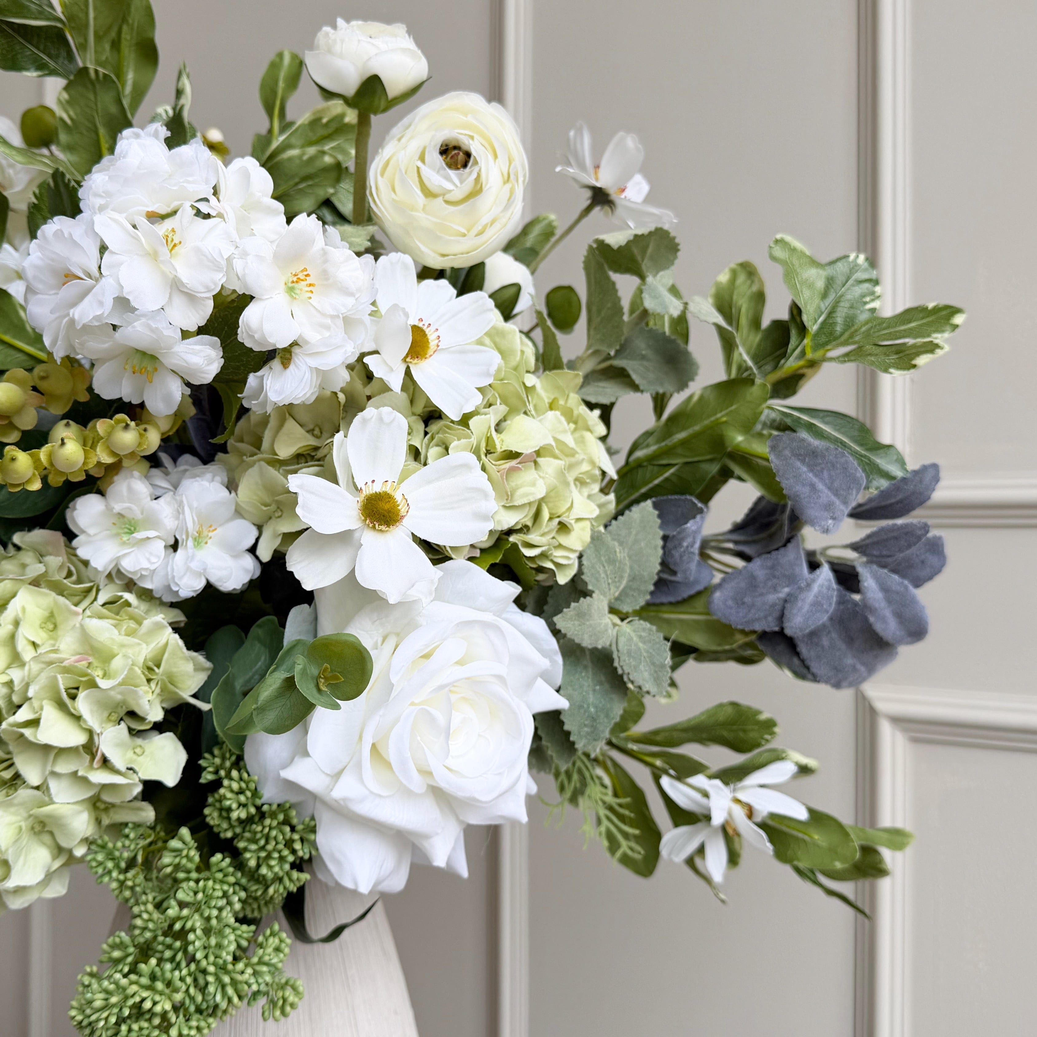 Realistic Green Pastures Artificial Flower Arrangement by The Faux Flower Company