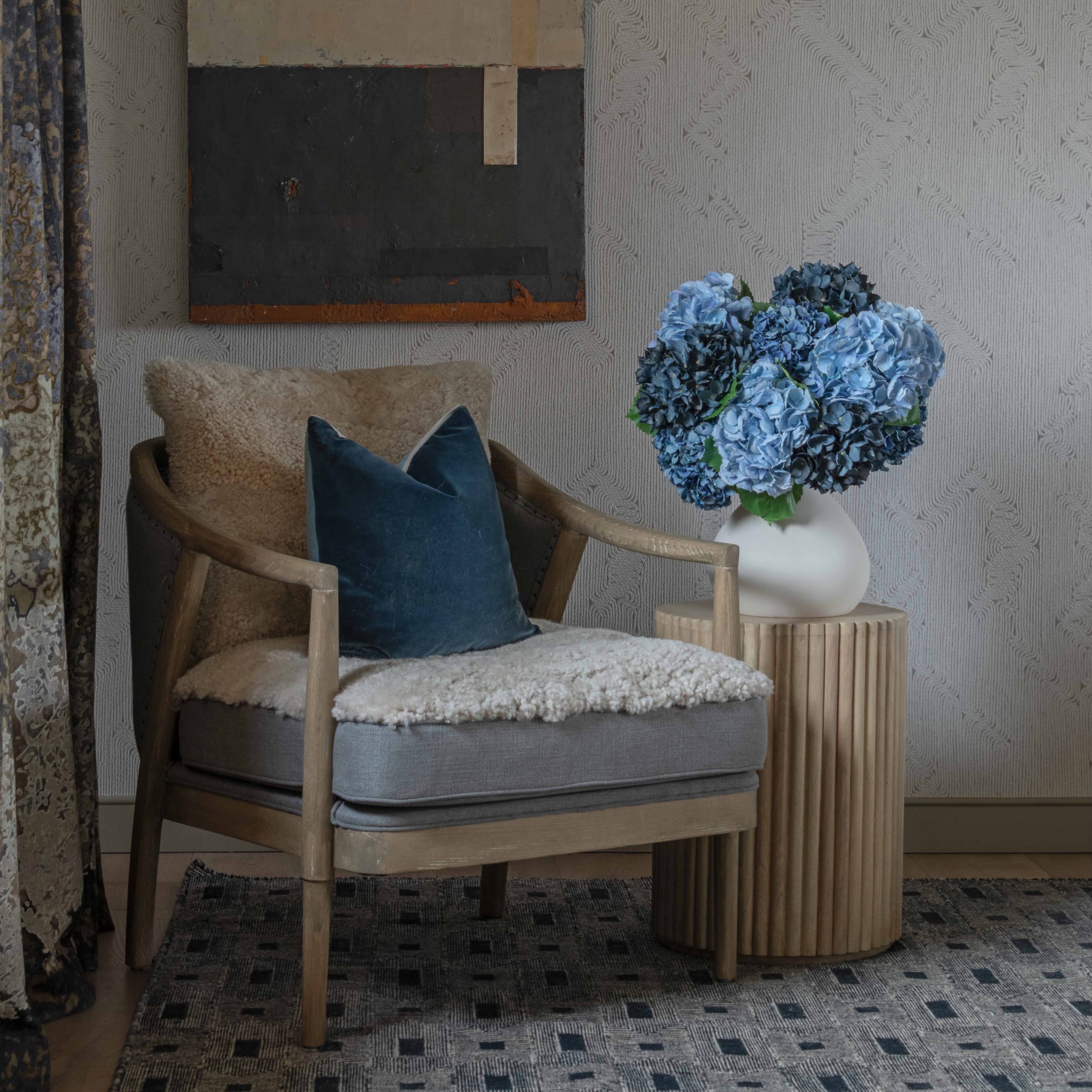 Realistic Maison Bleu Artificial Flower Arrangement by The Faux Flower Company