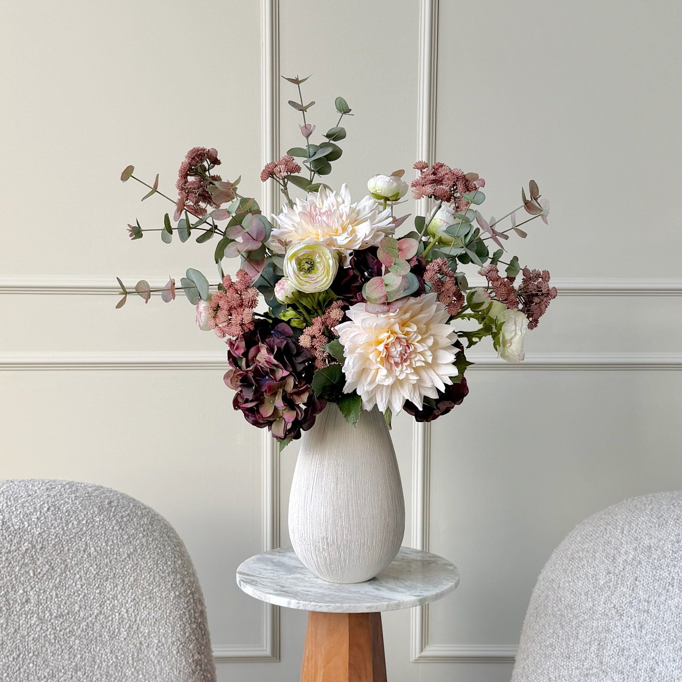 Realistic Smoked Fig Artificial Flower Arrangement by The Faux Flower Company