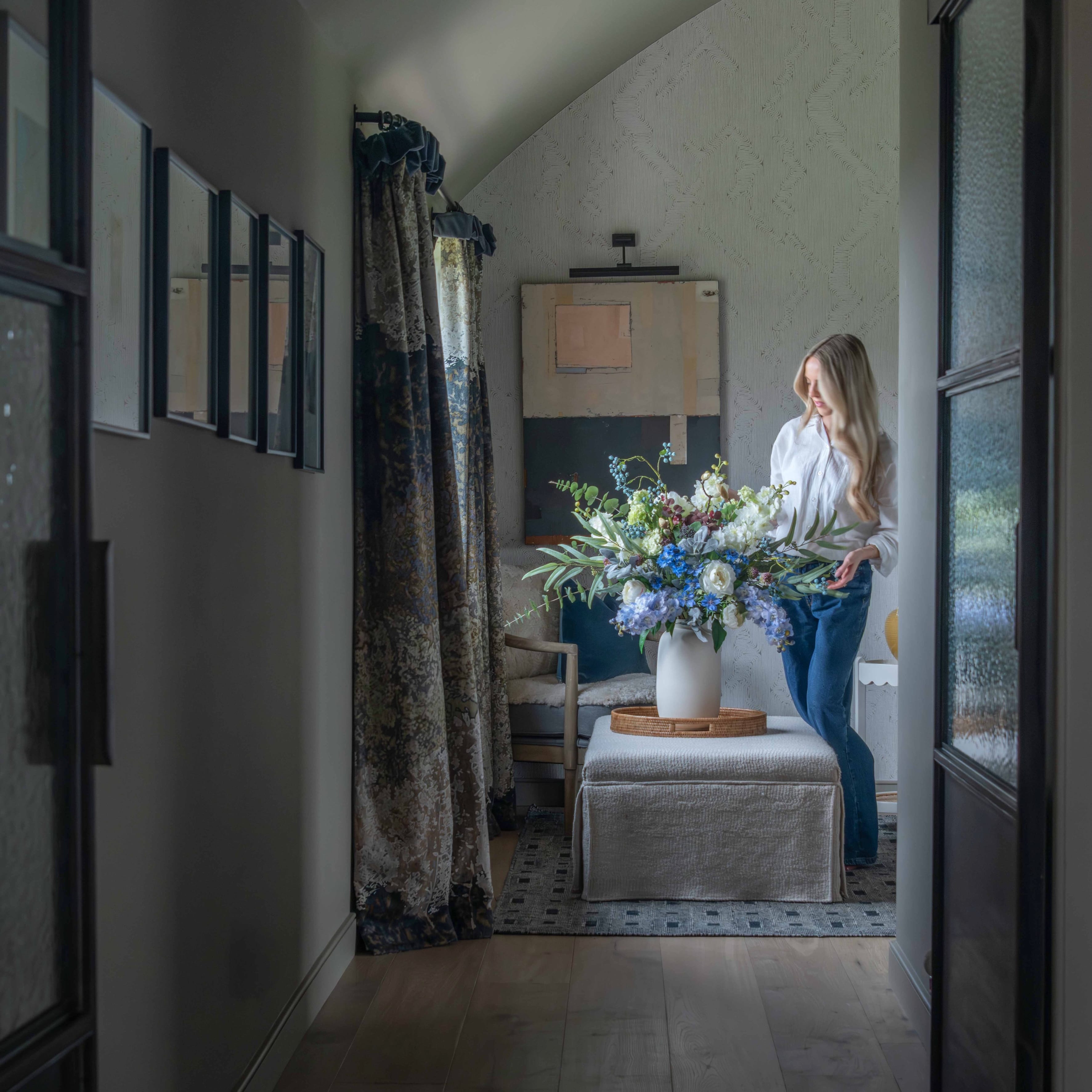 Realistic Under Parisian Skies Splendour Artificial Flower Arrangement by The Faux Flower Company