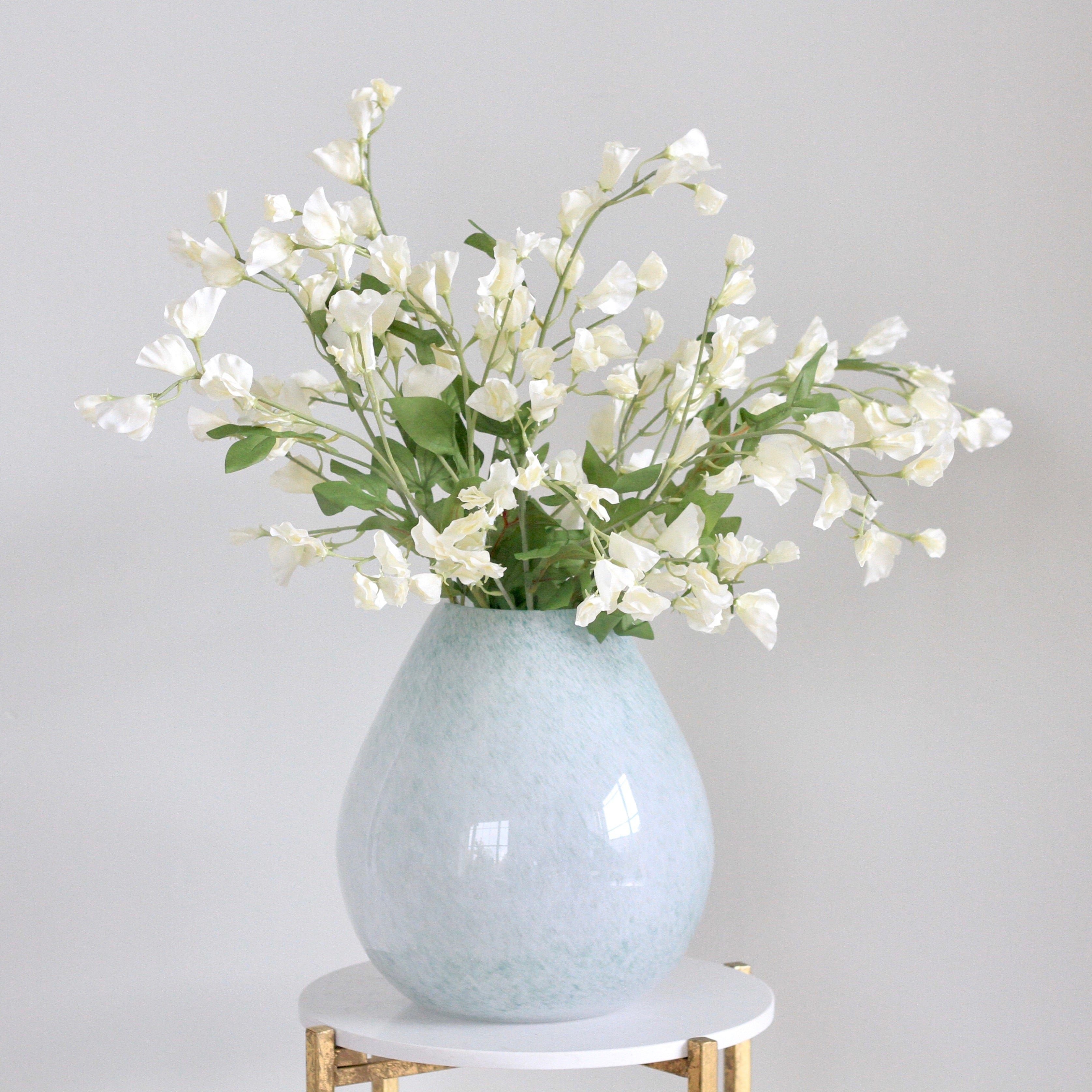 Realistic Artificial Cream Tall Sweet Pea ABX9280WH by The Faux Flower Company