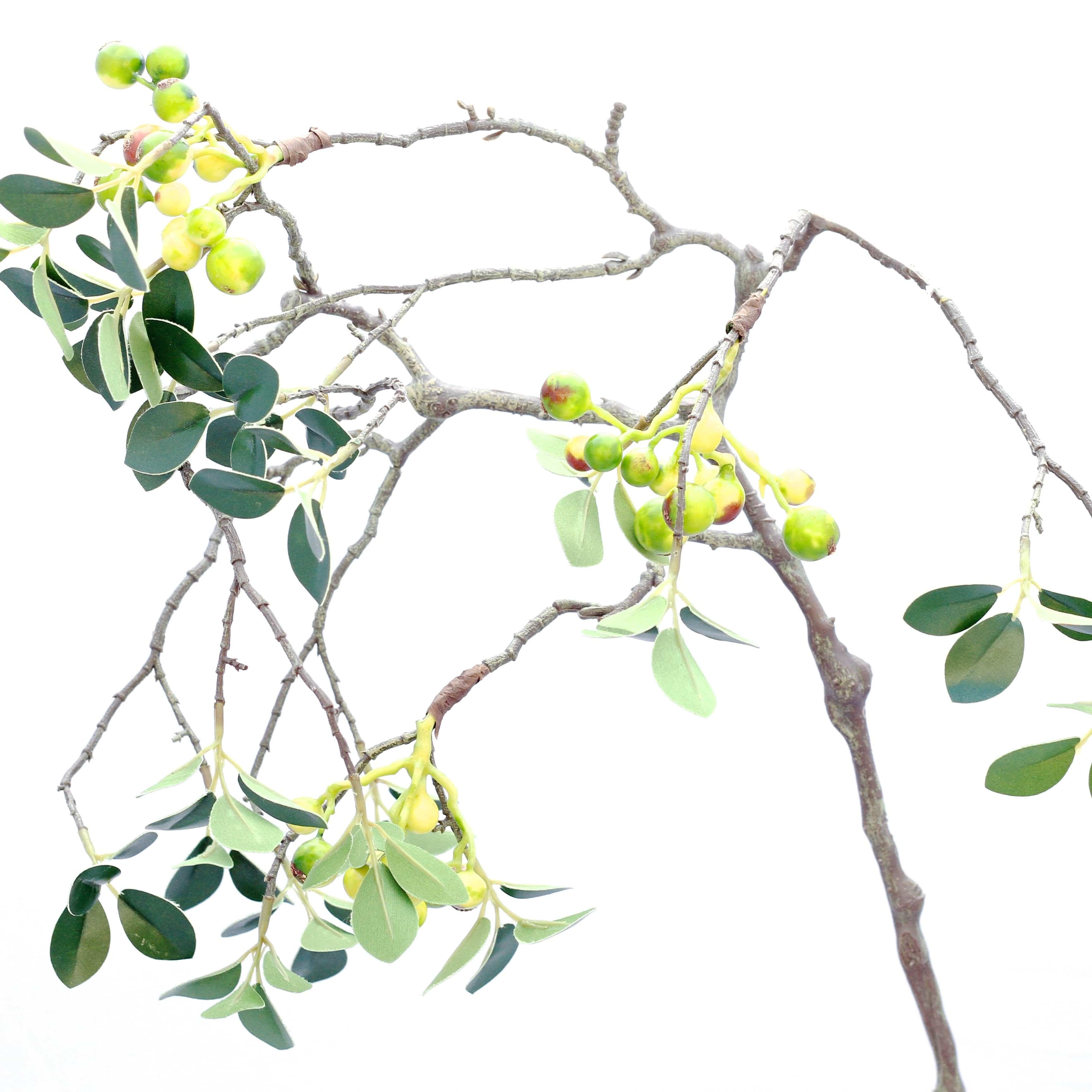 Realistic Artificial Green Berry Spray ABZ5081GR by The Faux Flower Company