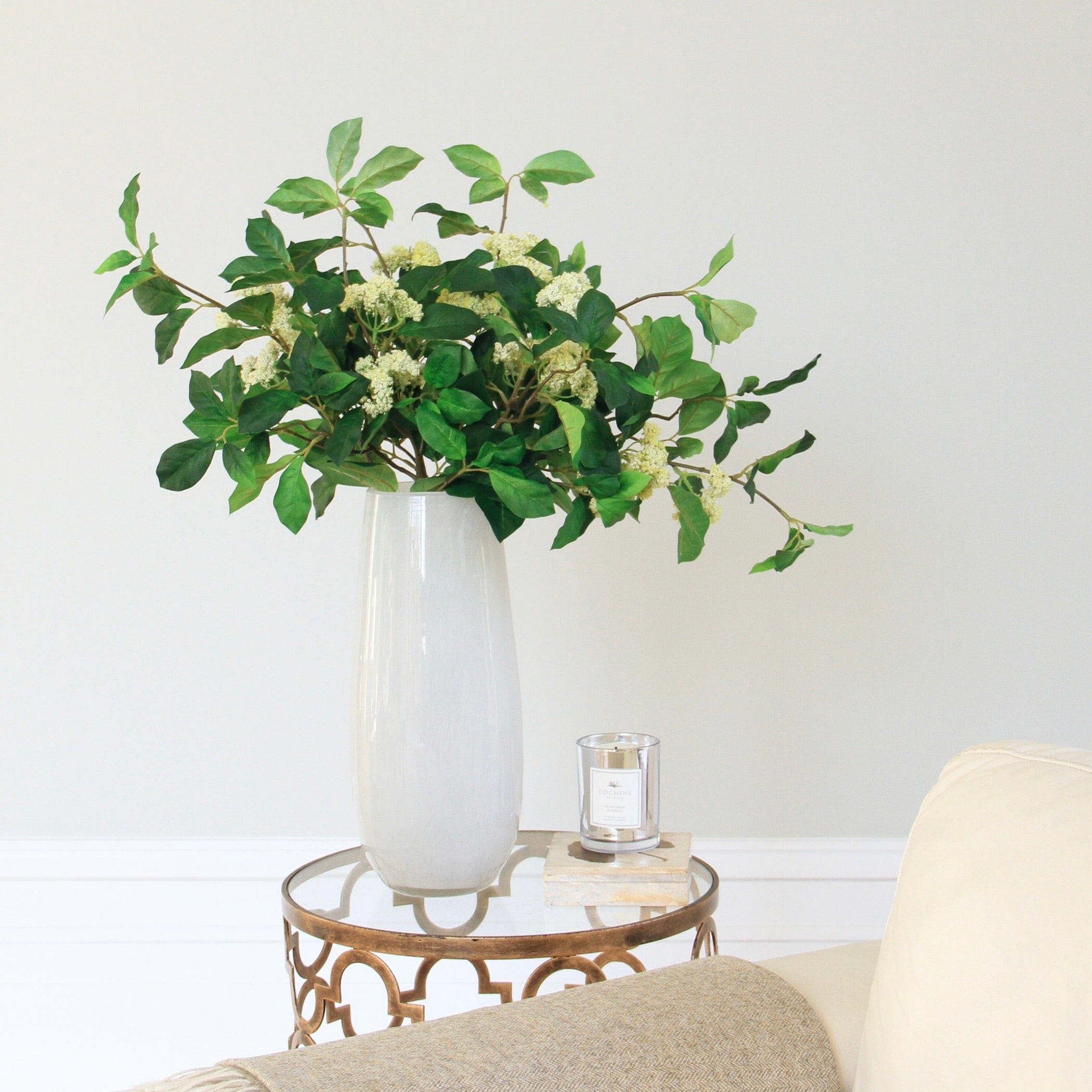 Realistic Artificial Green Queen Anne's Lace Spray ABZ1132GR by The Faux Flower Company