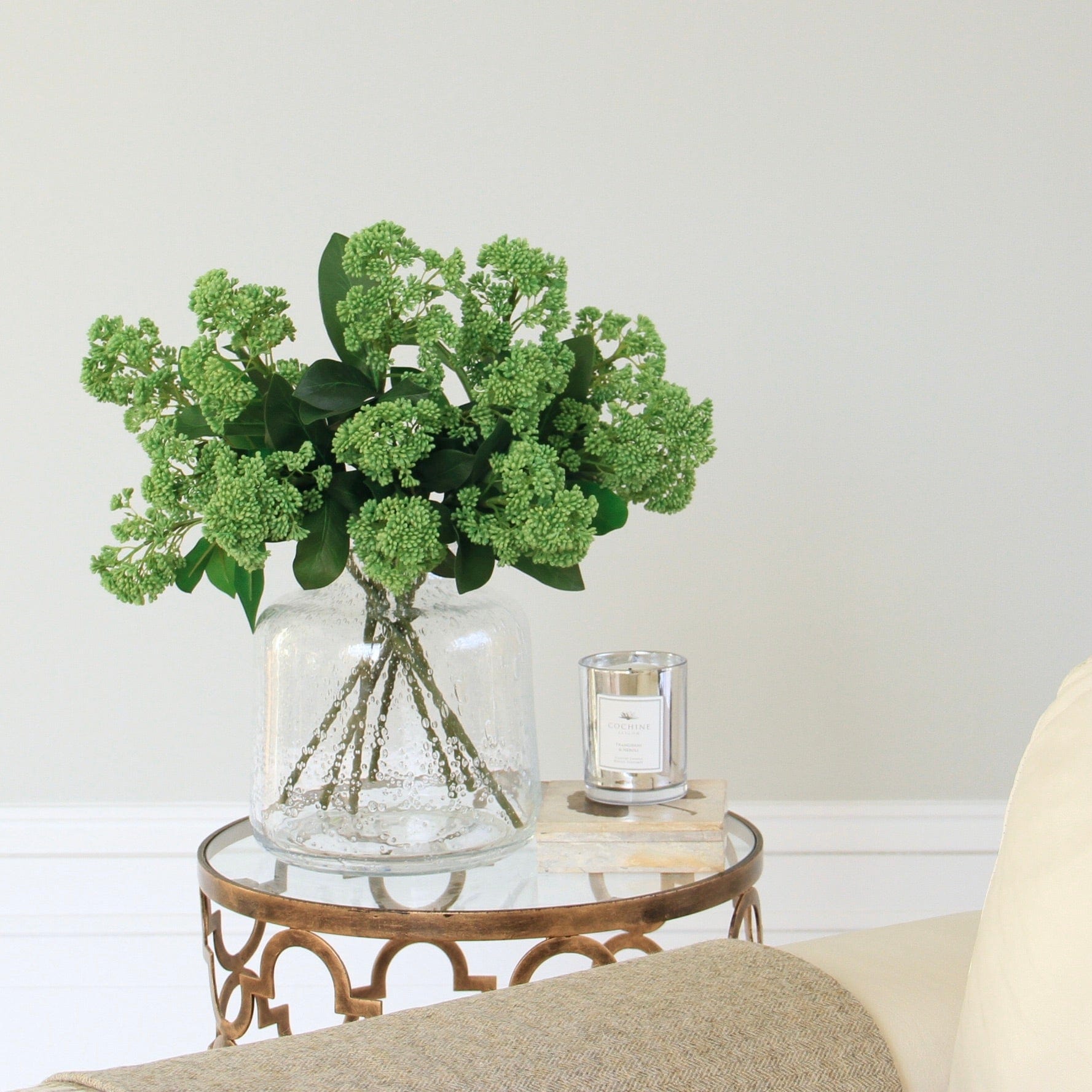 Realistic Artificial Green Skimmia ABY3142GR by The Faux Flower Company