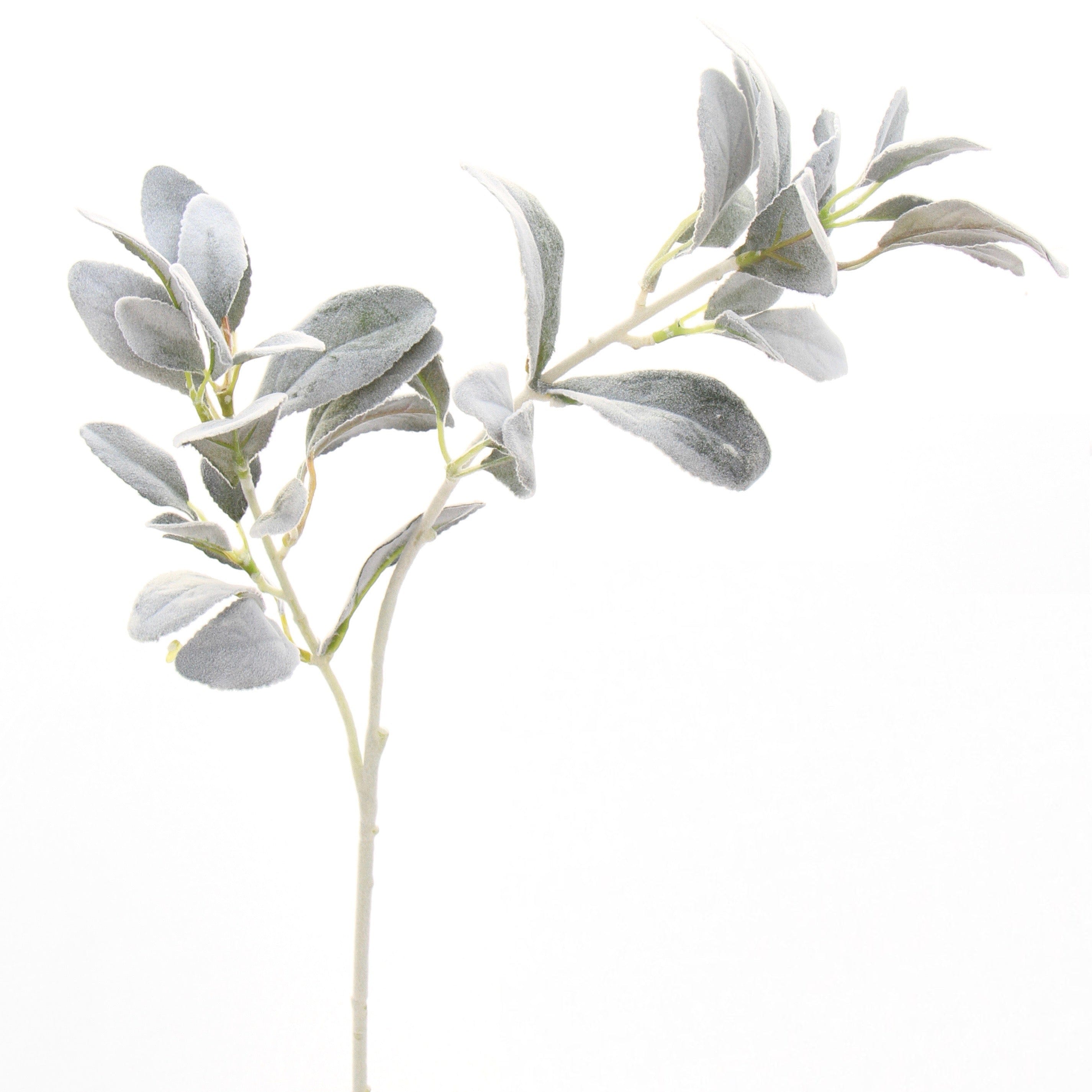 Realistic Artificial Grey & Silver Lambs Leaf ABX6621GR by The Faux Flower Company