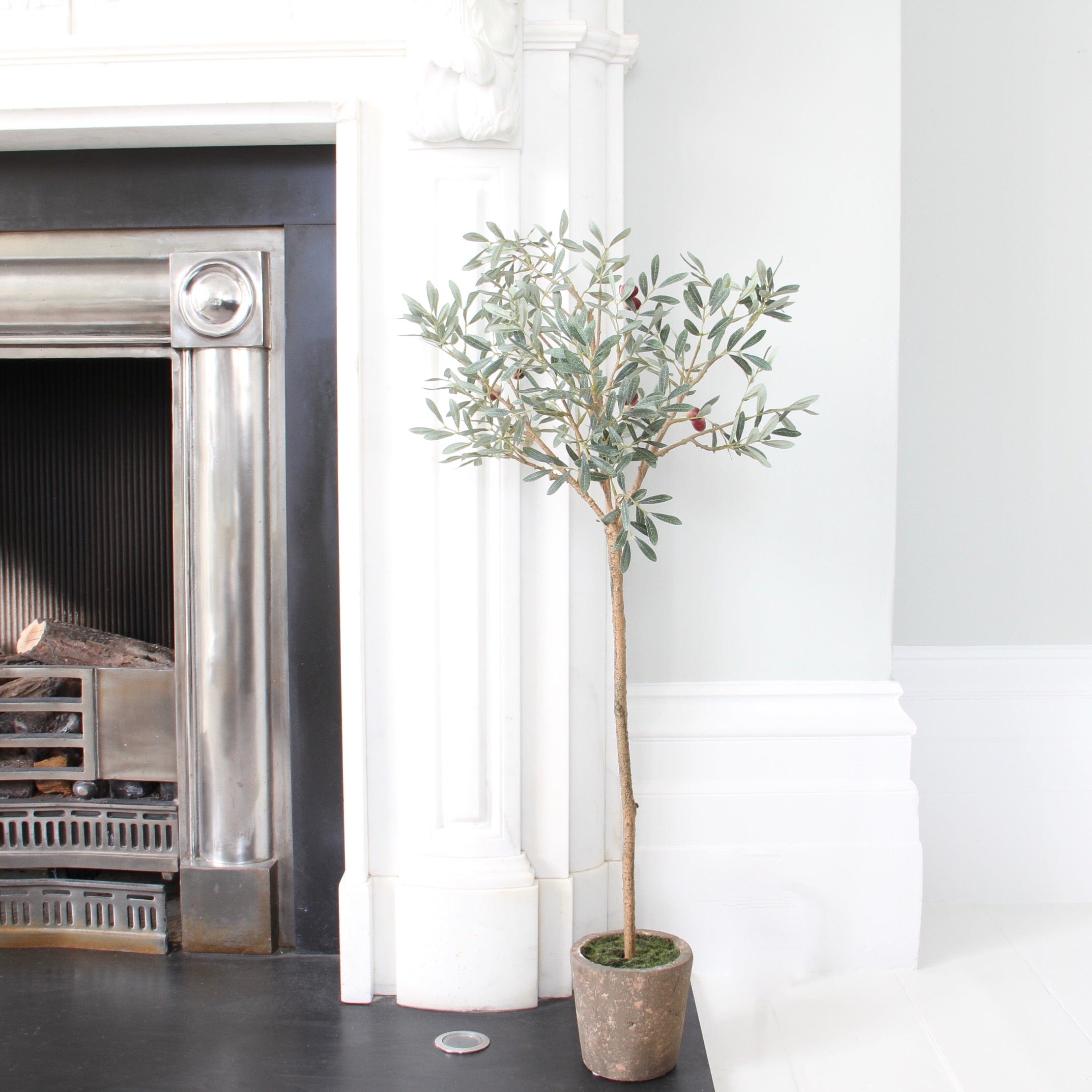 Realistic Artificial Olive Tree in Clay Pot AHCH-1822 by The Faux Flower Company