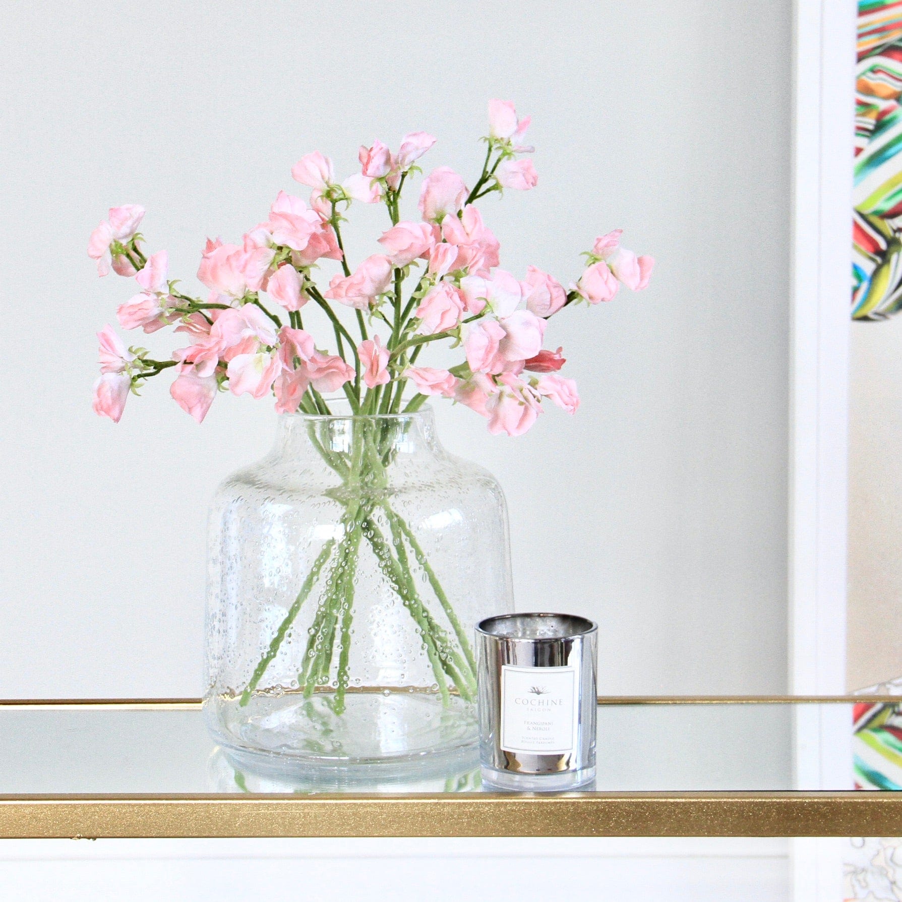 Realistic Artificial Small Light Pink Sweet Pea ABX1262LPK by The Faux Flower Company