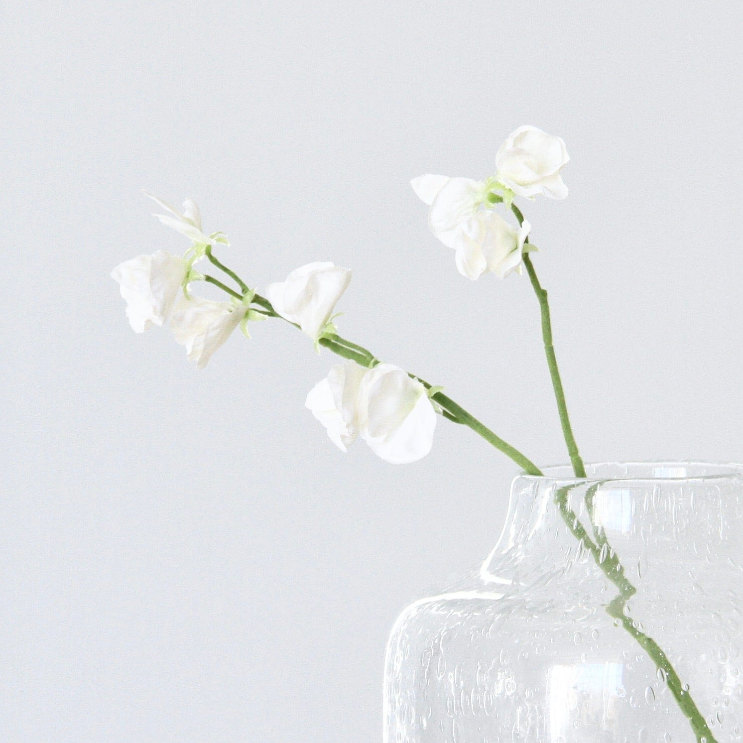 Realistic Artificial Small White Sweet Pea ABX1262WH by The Faux Flower Company