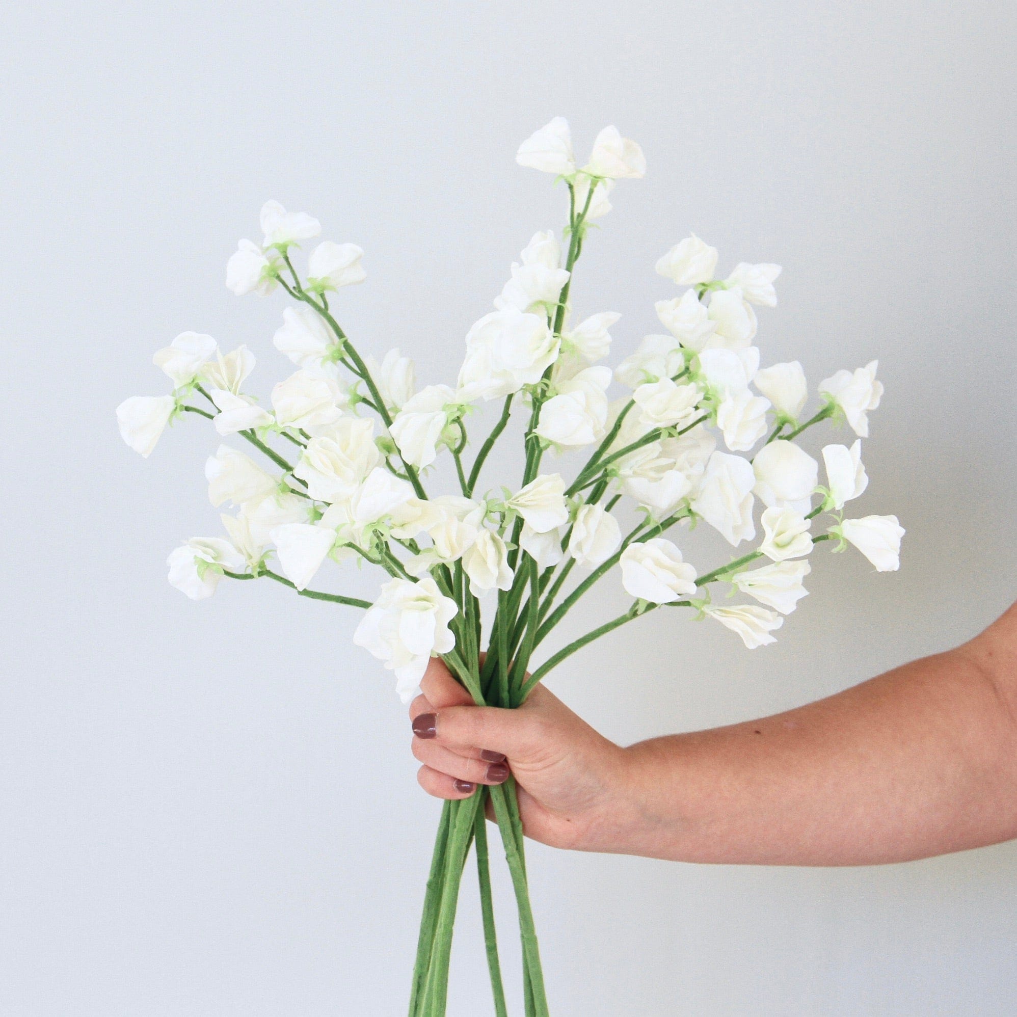 Realistic Artificial Small White Sweet Pea ABX1262WH by The Faux Flower Company