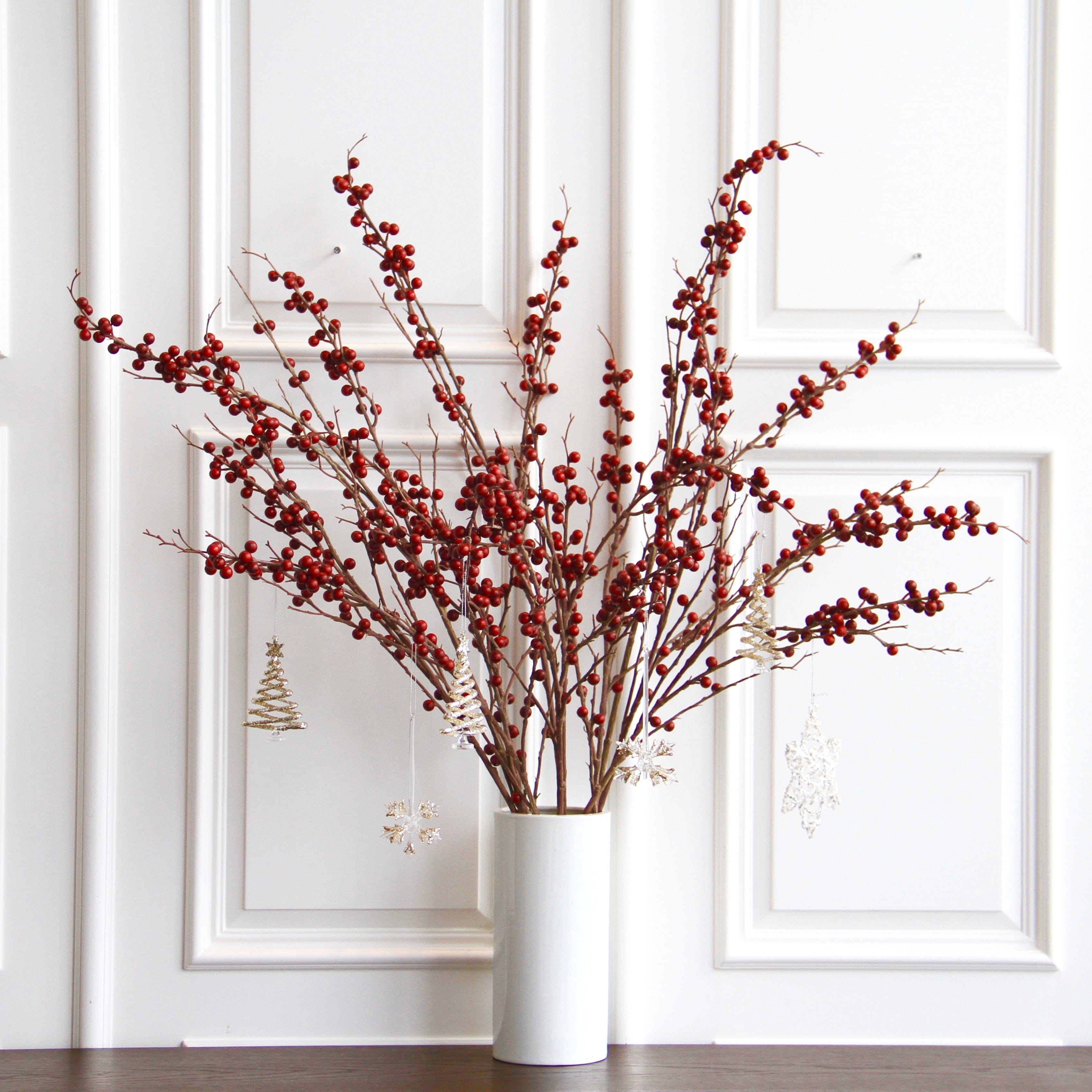 Realistic Artificial Tall Red Berries ABX3783RD by The Faux Flower Company