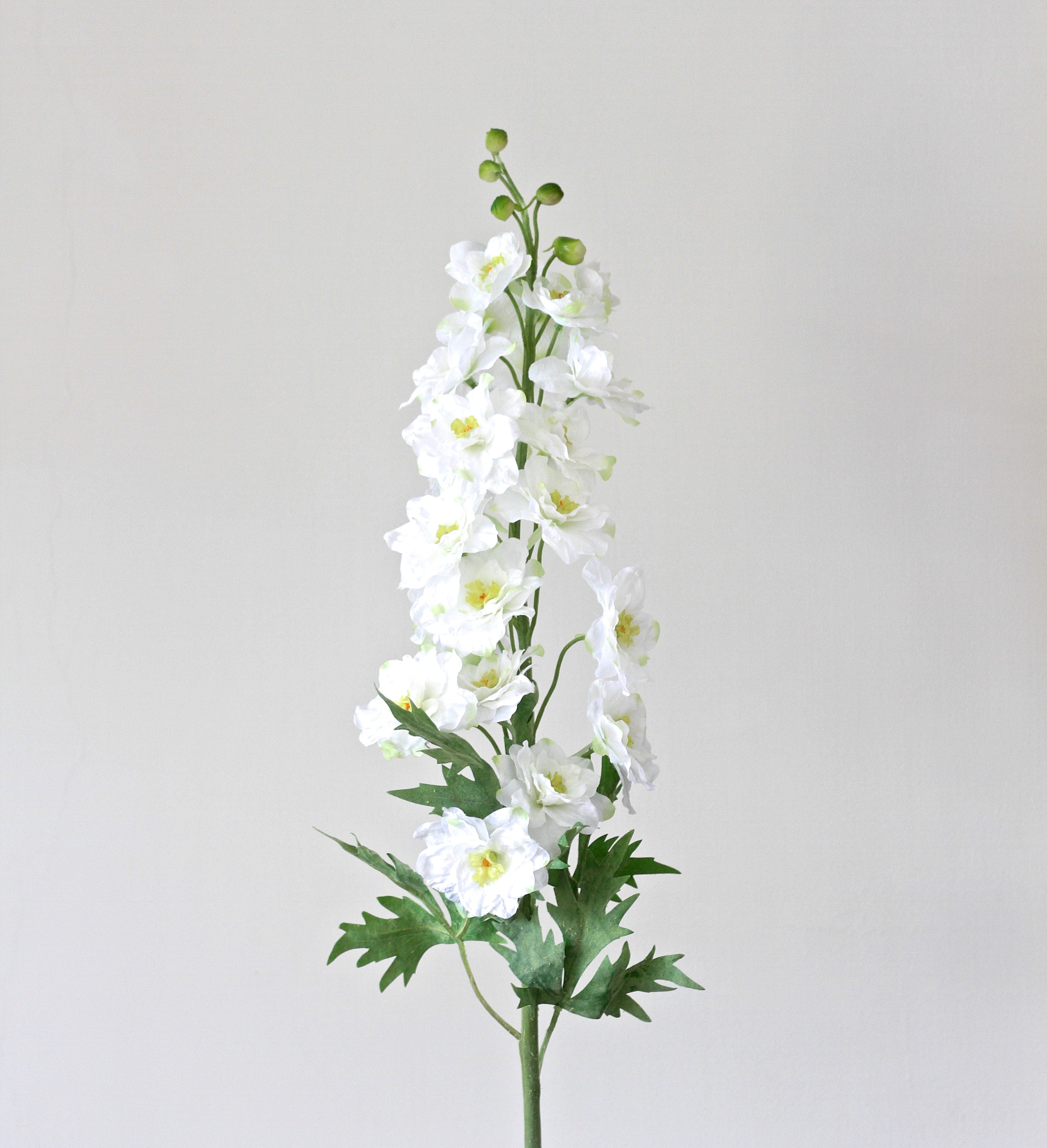 Realistic Artificial White Tall Delphinium ABX2338WH by The Faux Flower Company