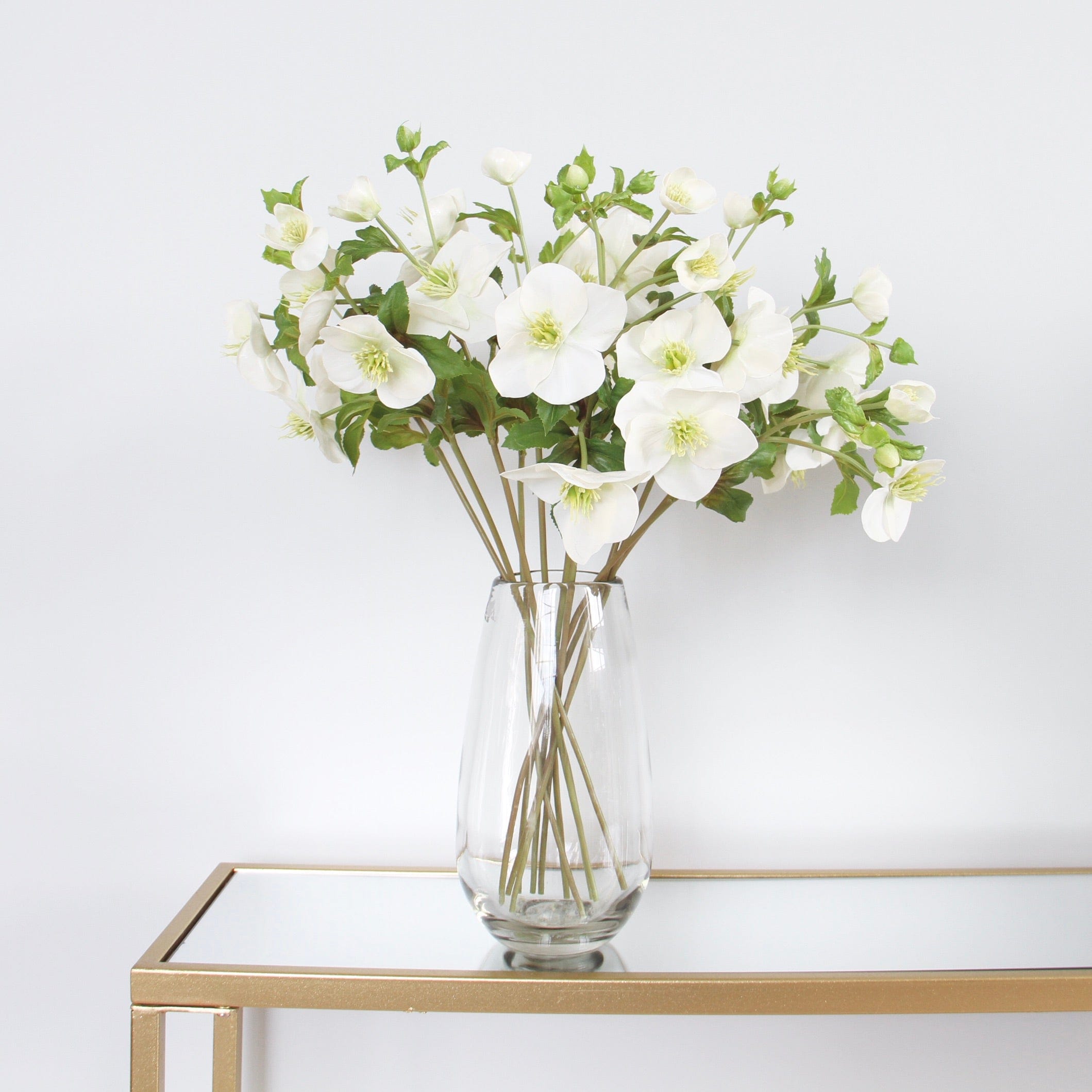 Realistic Clear Elegant Vase - Medium ABV2955 by The Faux Flower Company