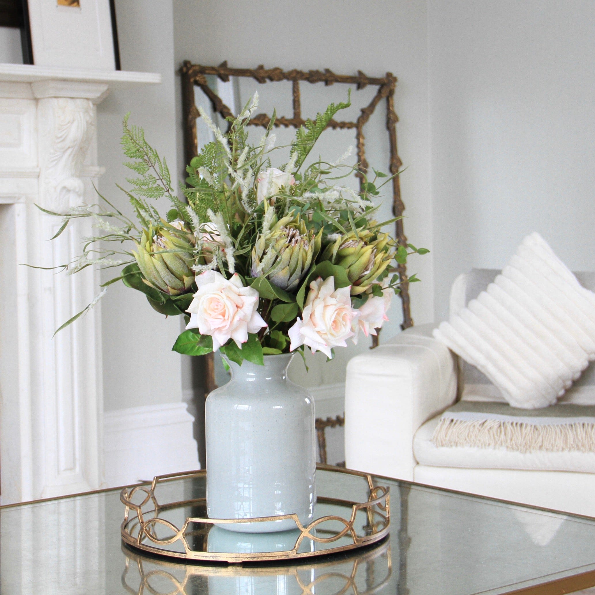 Realistic Savannah Spring Artificial Flower Arrangement by The Faux Flower Company