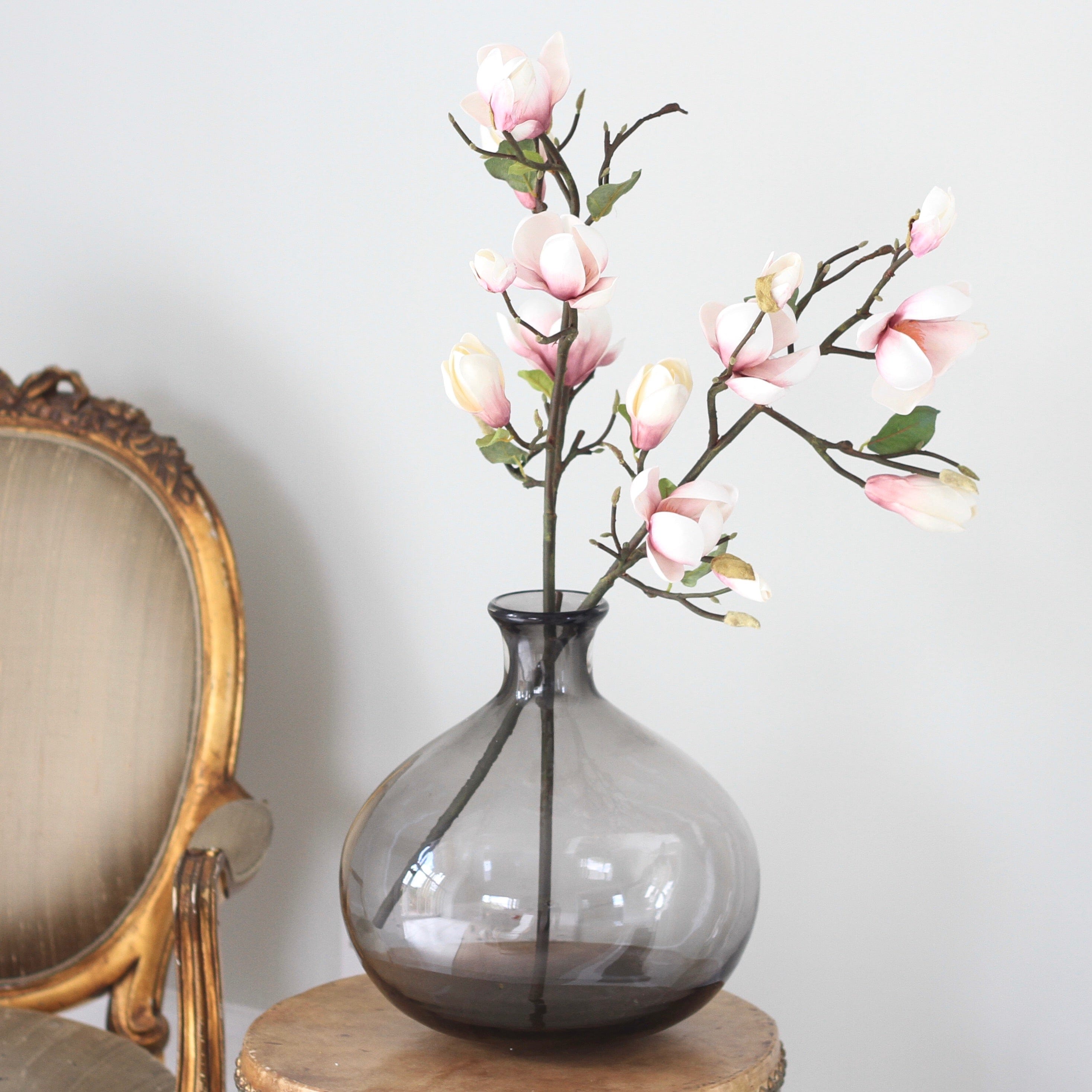 Realistic Smoky Grey Bulb Vase ABV0203 by The Faux Flower Company
