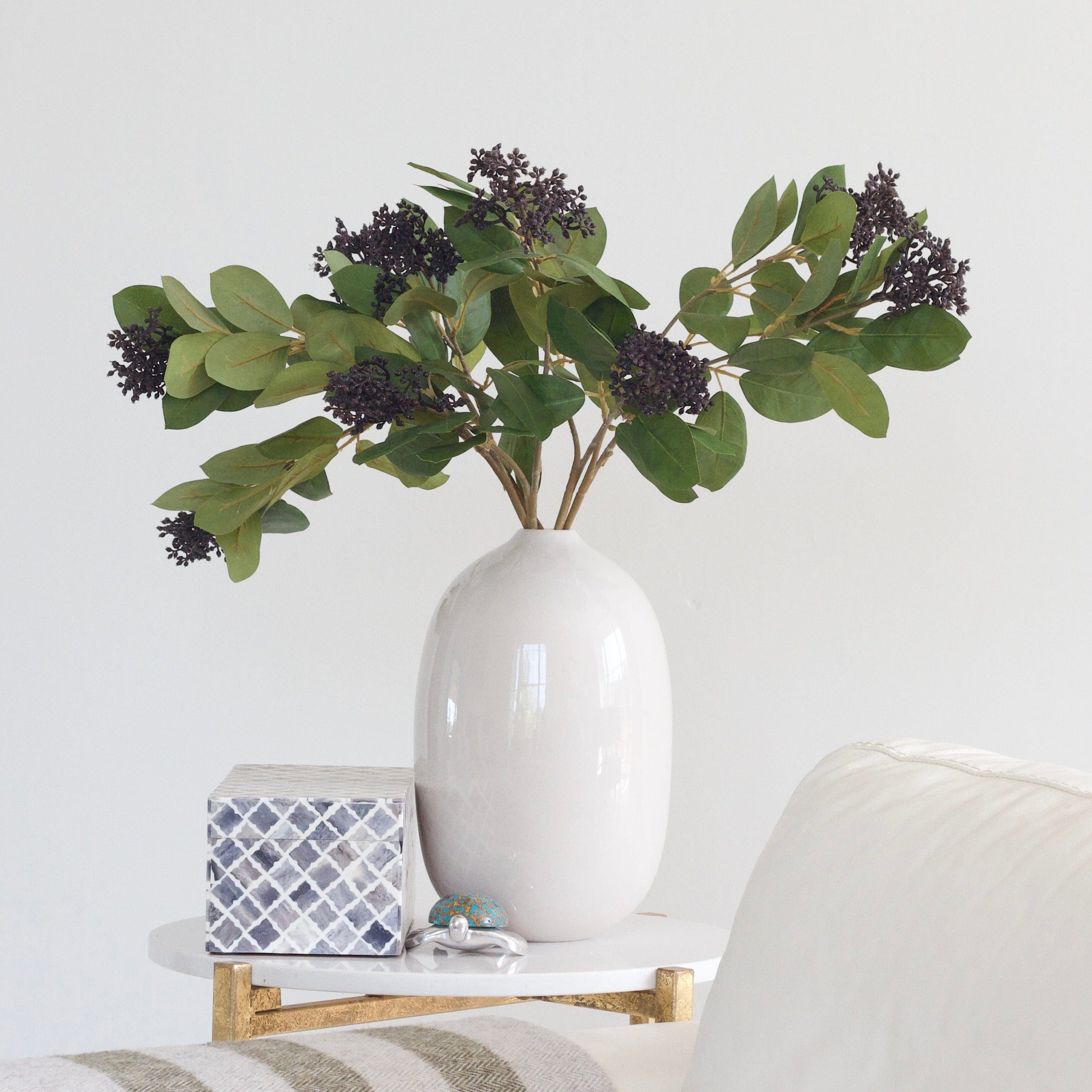 Realistic Artificial Black Seed Pod ABX0608GR by The Faux Flower Company