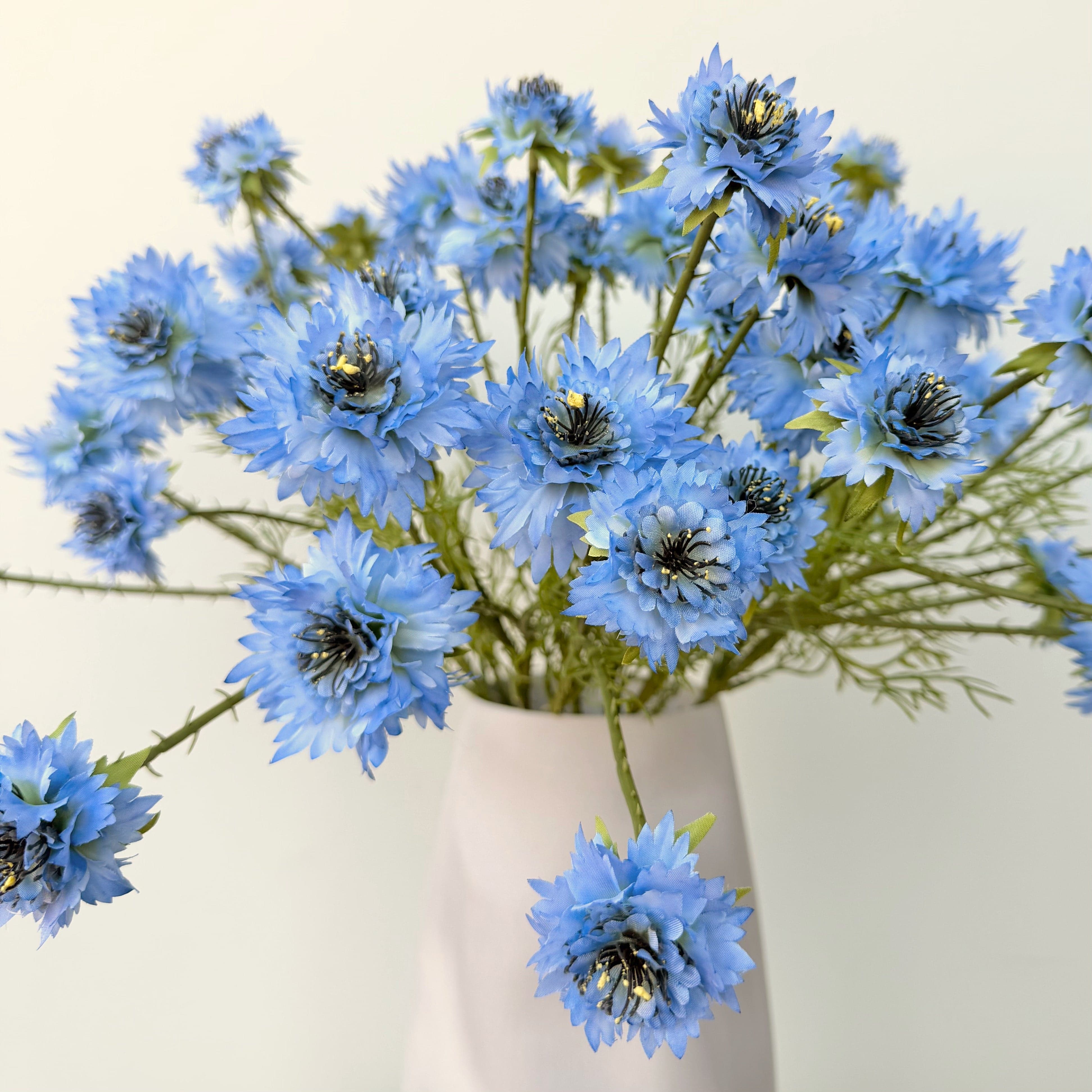 Realistic Artificial Blue Cornflower Spray ABX4586BL by The Faux Flower Company