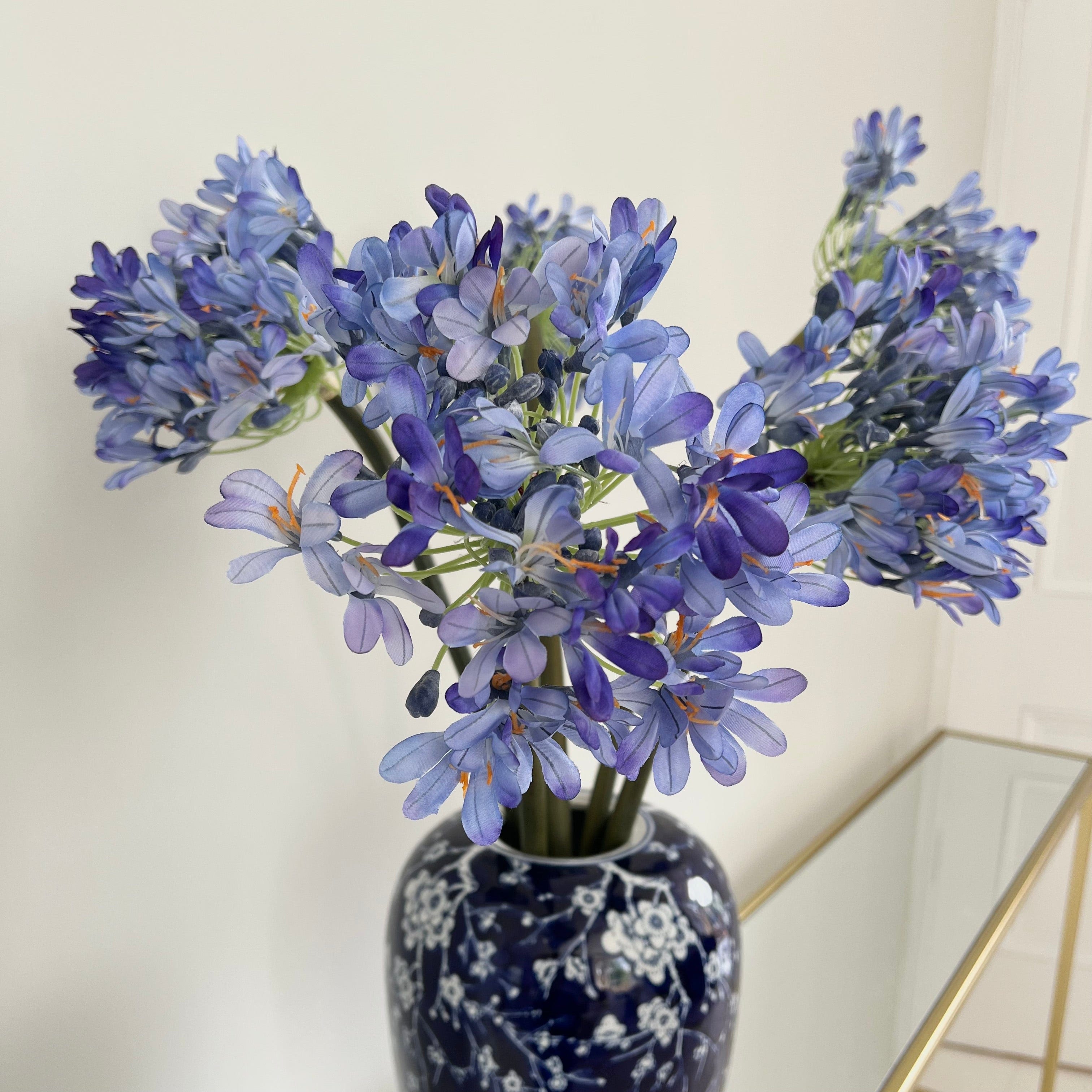 Realistic Artificial Blue Purple Agapanthus ABX7347BL by The Faux Flower Company