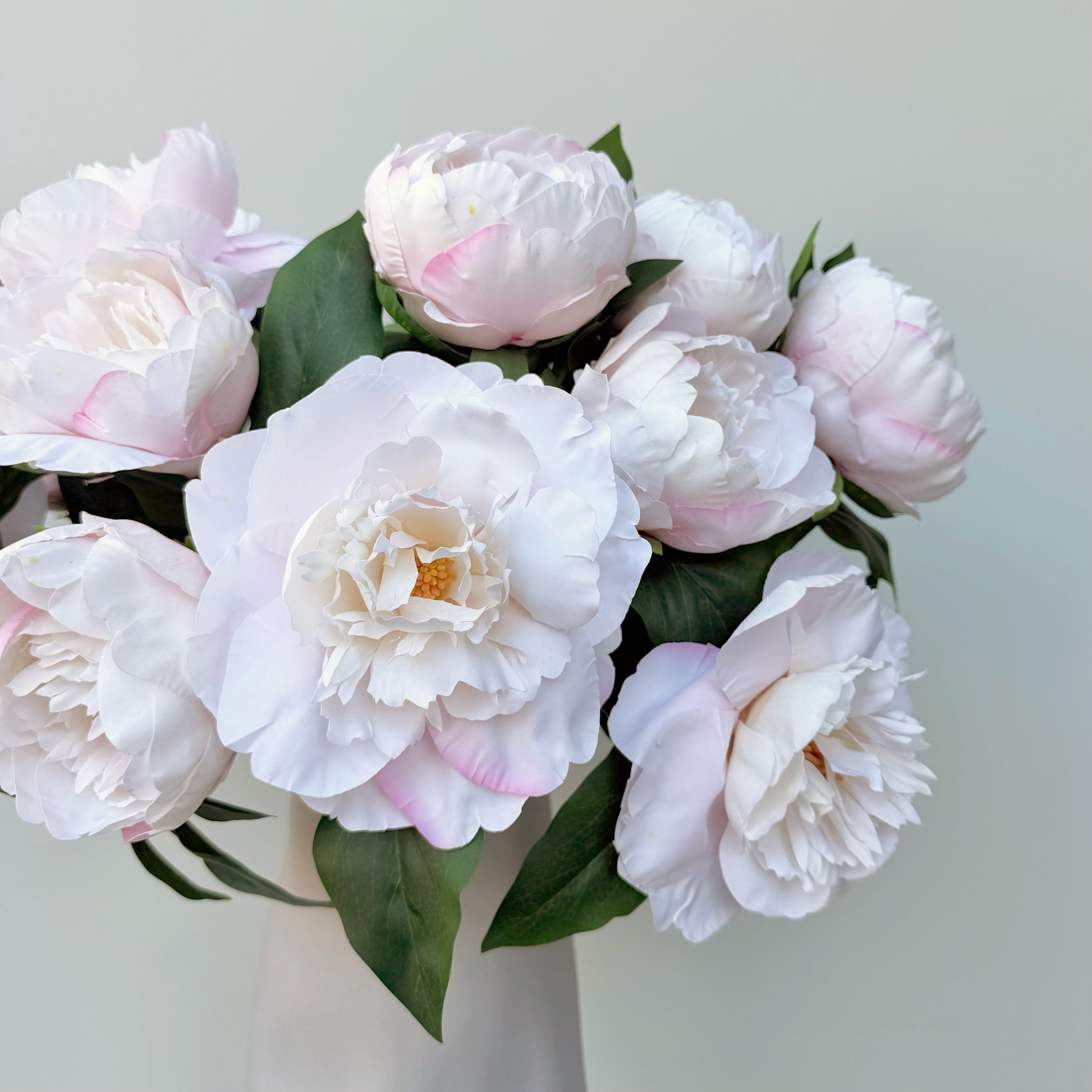 Realistic Artificial Blush Pink Two Bloom Real Touch Peony ABZ9148LPK by The Faux Flower Company