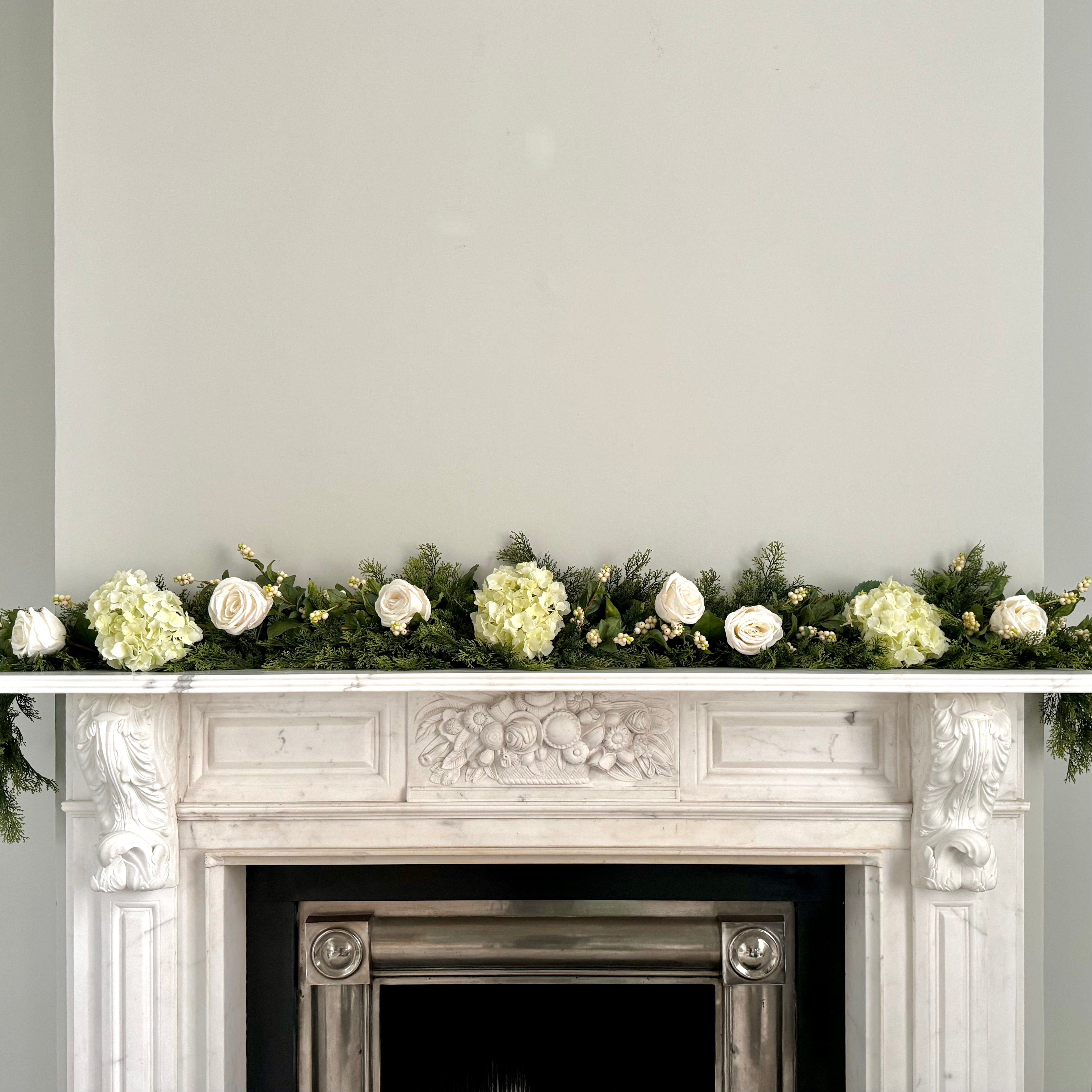 Realistic Artificial Cream Cypress Bush Garland Set - Splendour GARLAND CREAM/SPLENDOUR by The Faux Flower Company