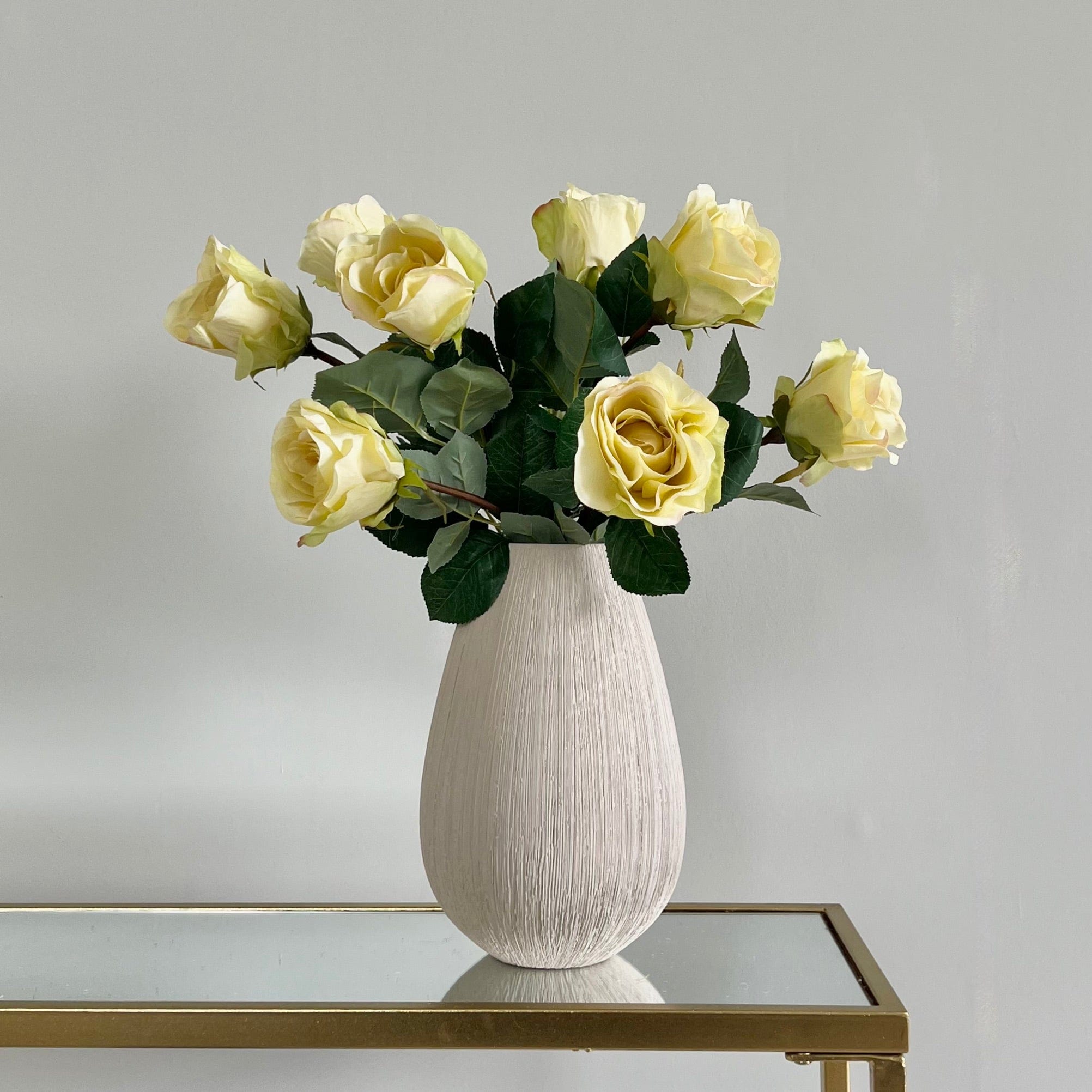 Realistic Artificial Cream Rose Bud ABX5033CR by The Faux Flower Company