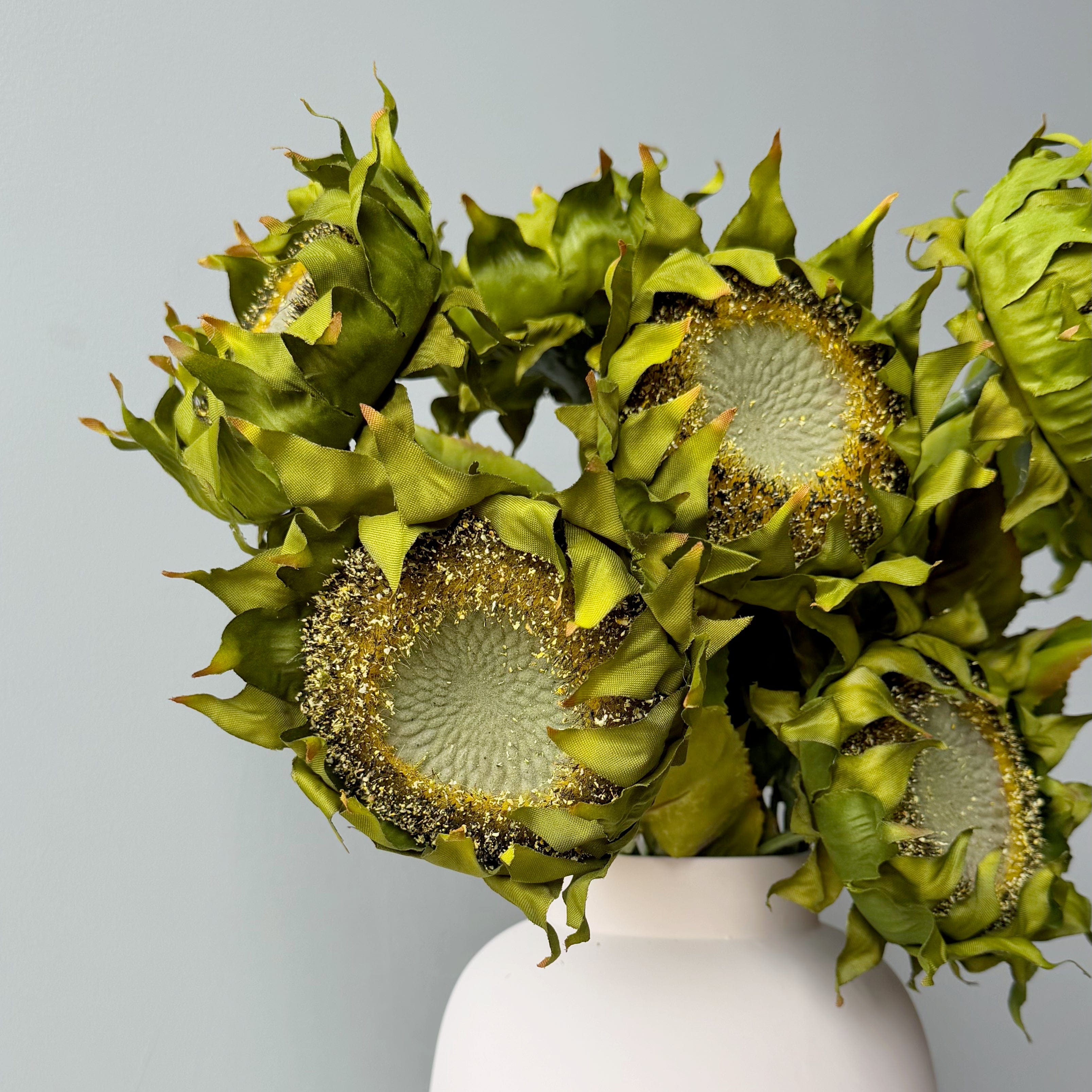 Realistic Artificial Dried Look Sunflower With Leaves AHCH-4890 by The Faux Flower Company