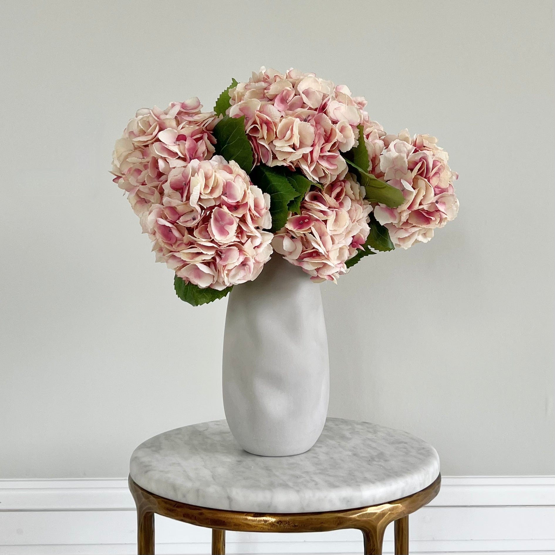 Realistic Artificial Dusky Pink Hydrangea ABX5001DP by The Faux Flower Company