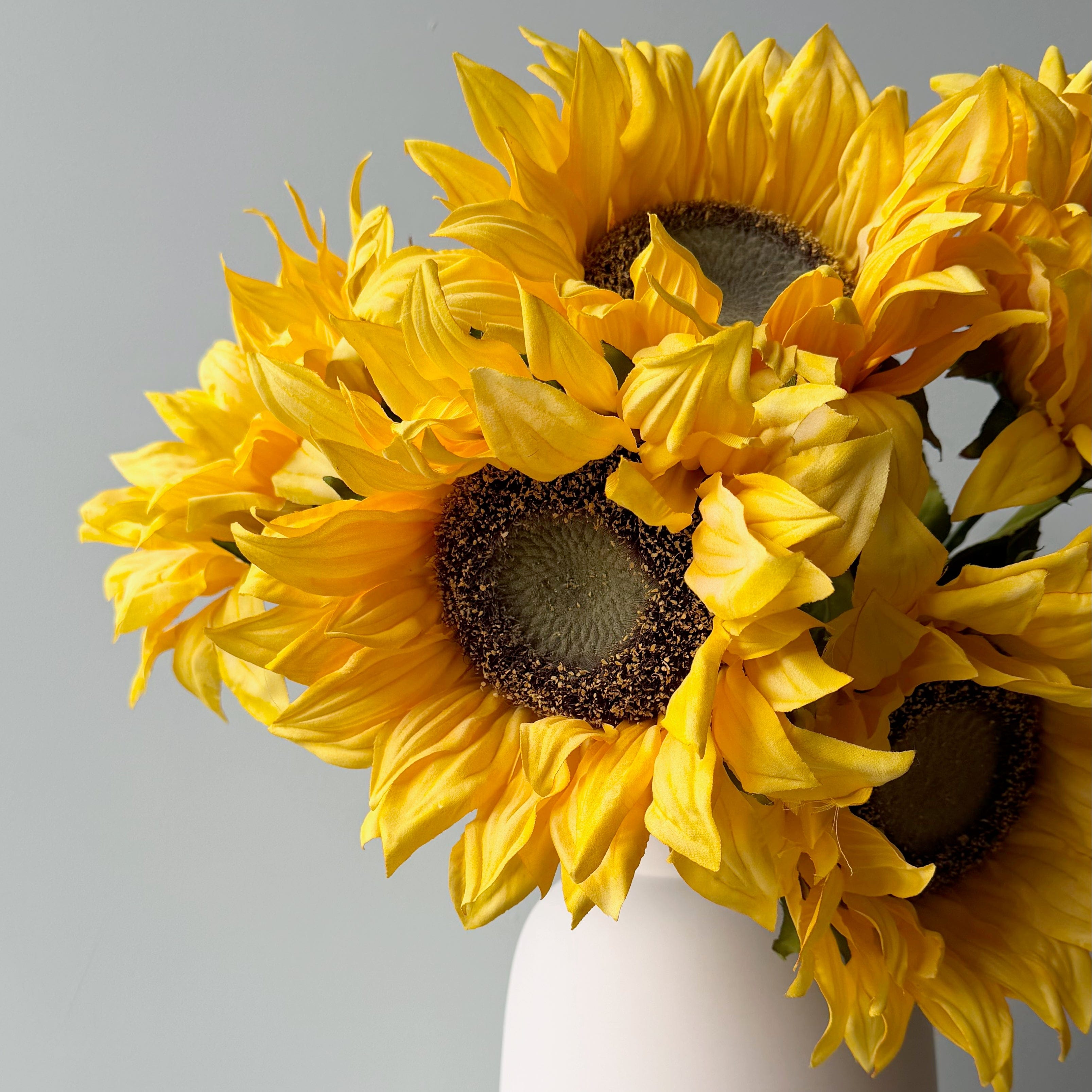 Realistic Artificial Giant Sunflower With Leaves AHCH-2890 by The Faux Flower Company