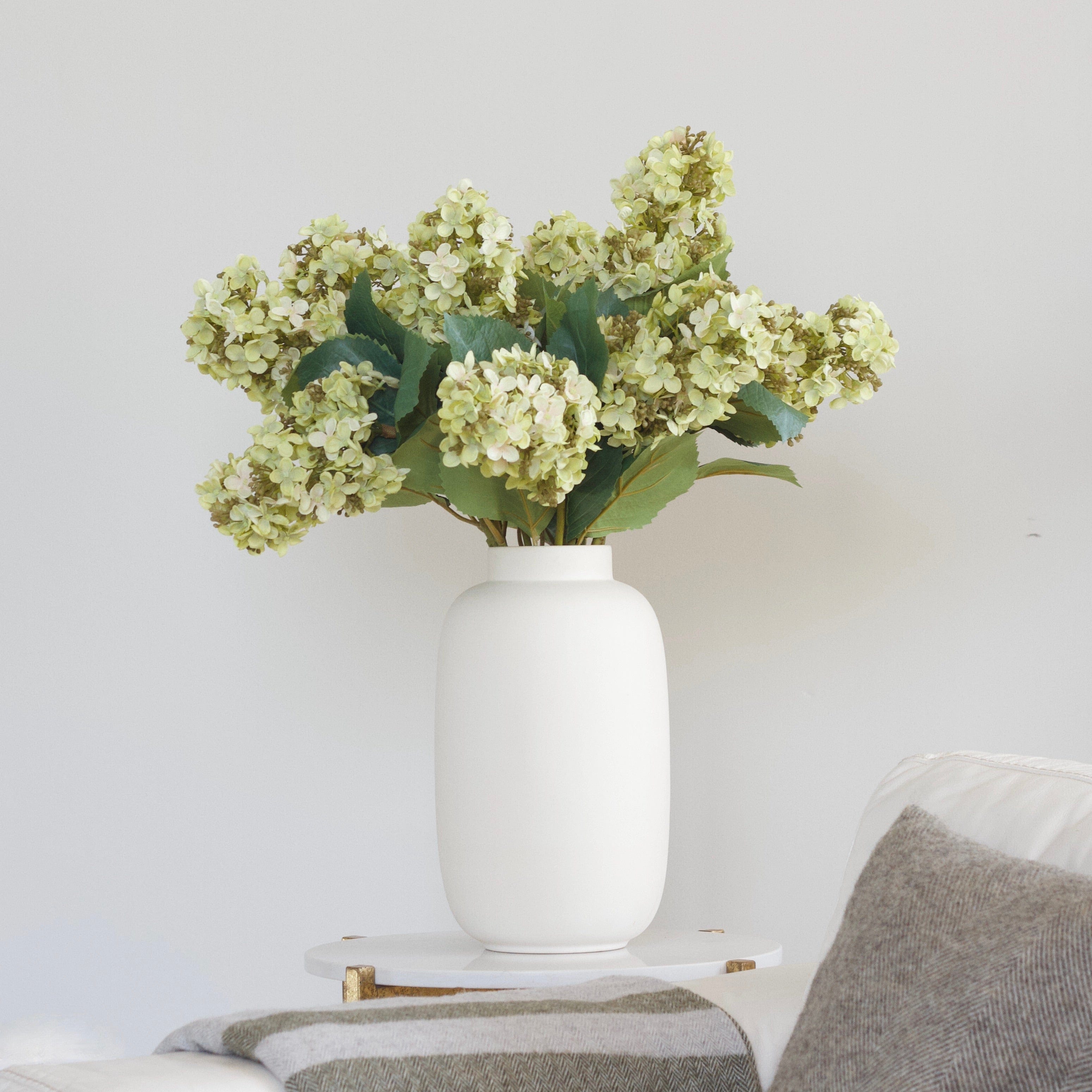 Realistic Artificial Green Paniculata Hydrangea ABX5004GR by The Faux Flower Company