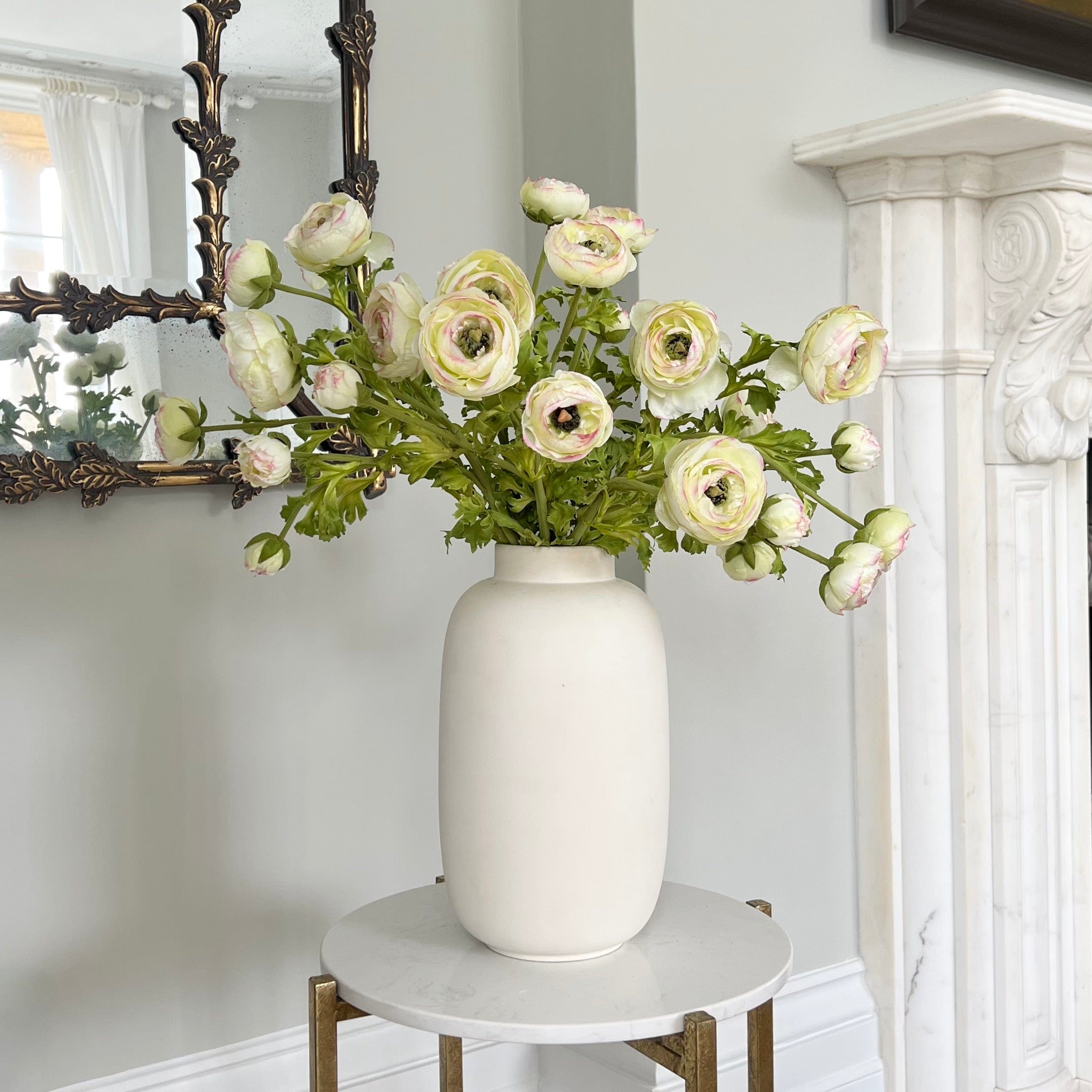 Realistic Artificial Green Ranunculus ABY5767GR by The Faux Flower Company