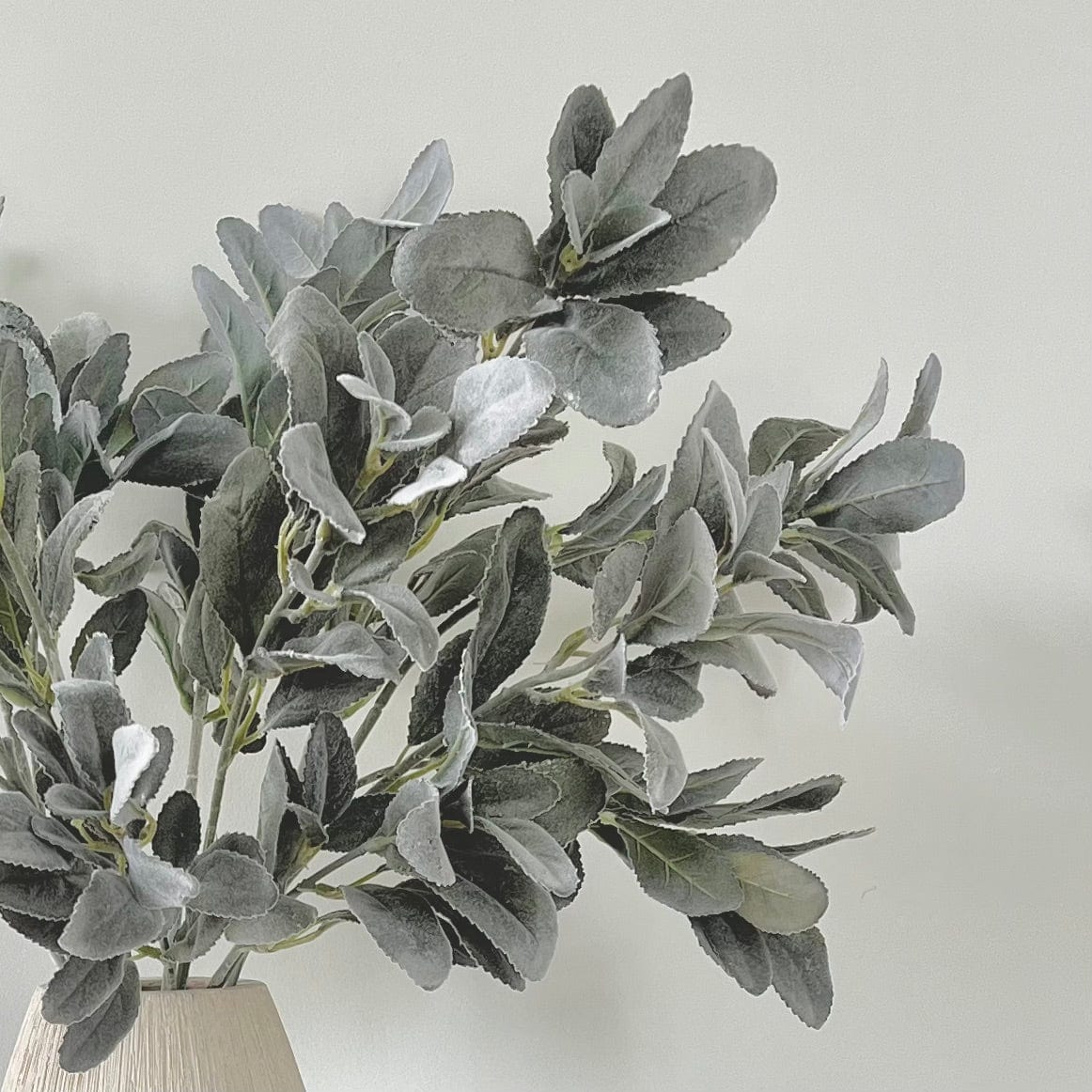 Realistic Artificial Grey & Silver Lambs Leaf ABX6621GR by The Faux Flower Company