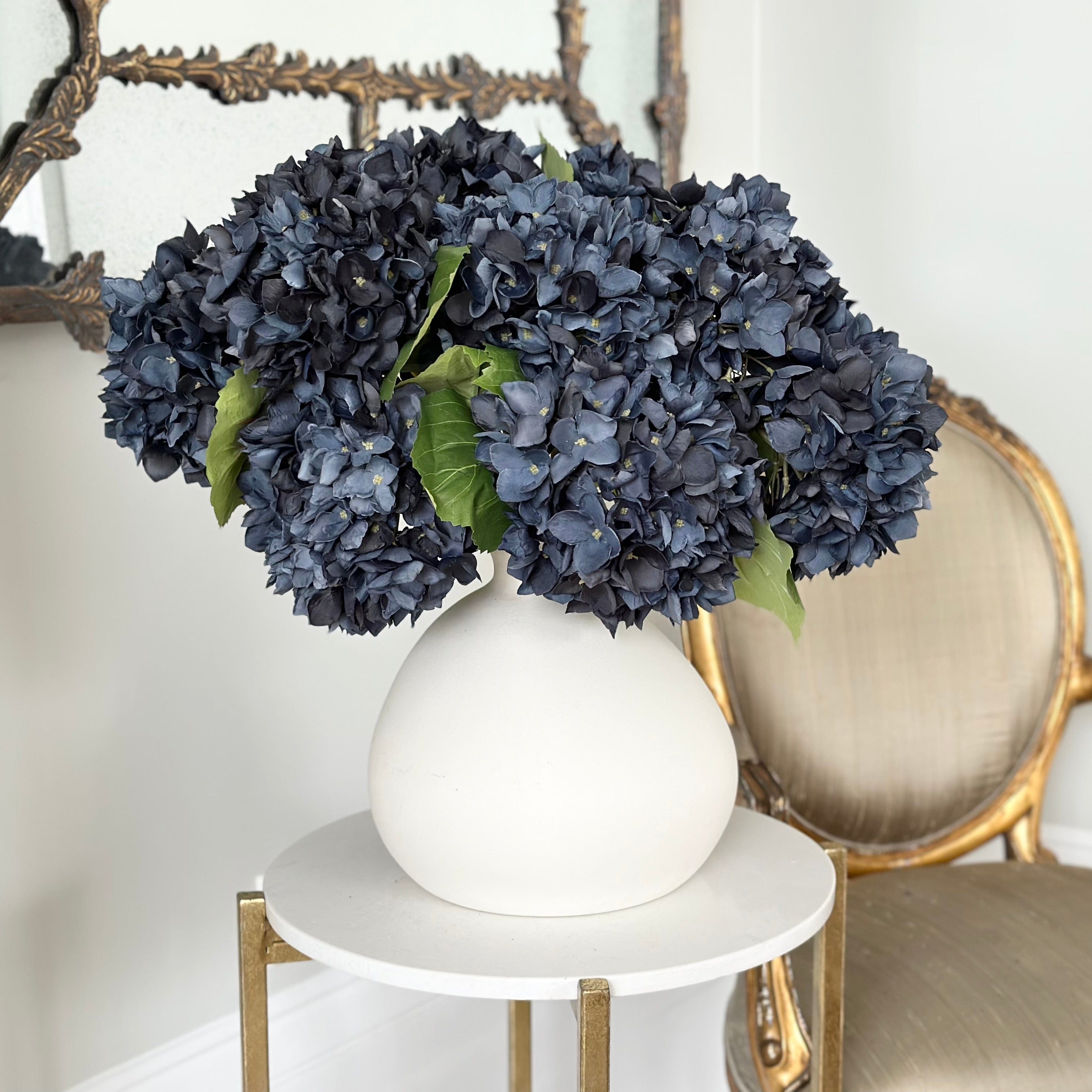 Realistic Artificial Navy Blue Hydrangea ABX5005DBL by The Faux Flower Company