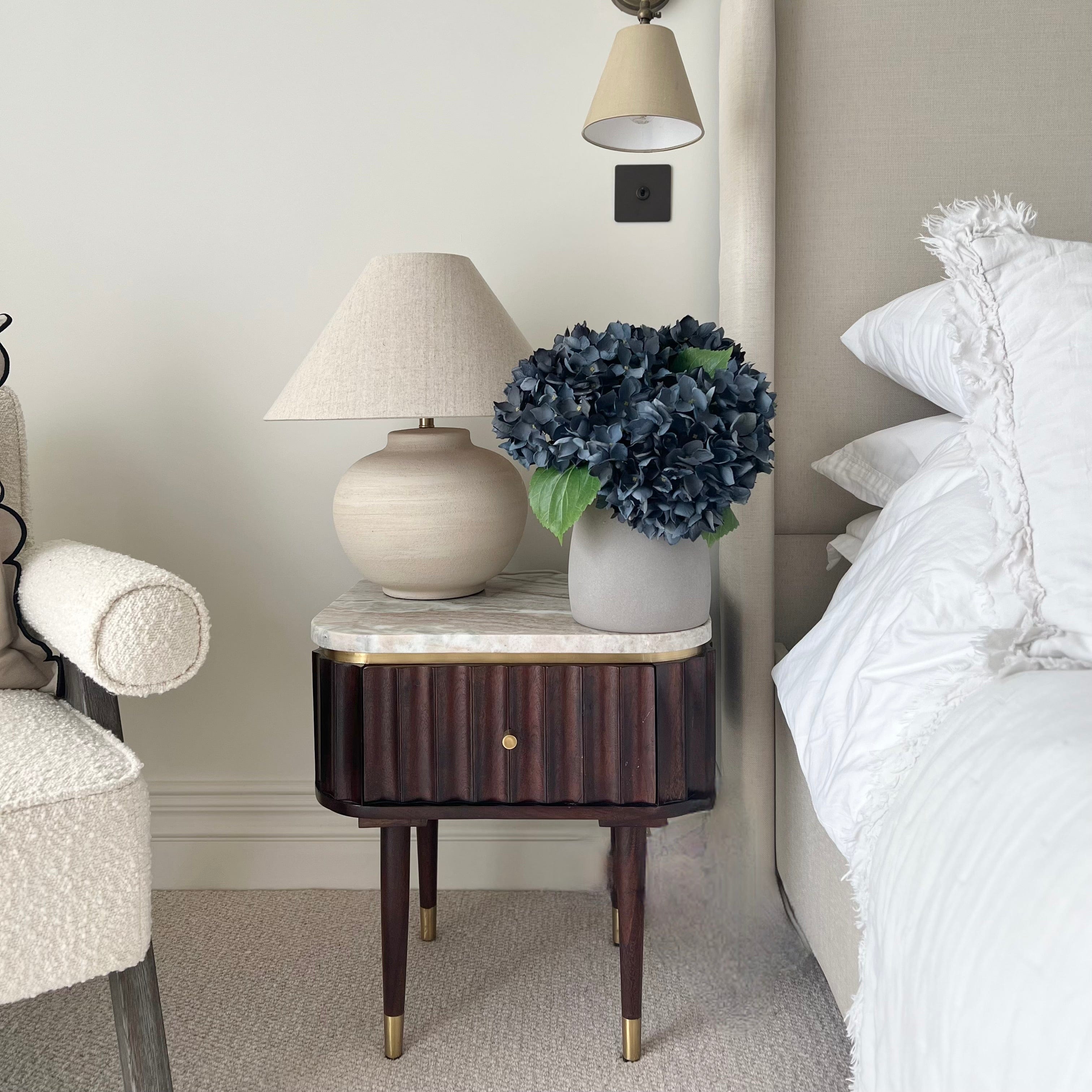 Realistic Artificial Navy Blue Hydrangea ABX5005DBL by The Faux Flower Company