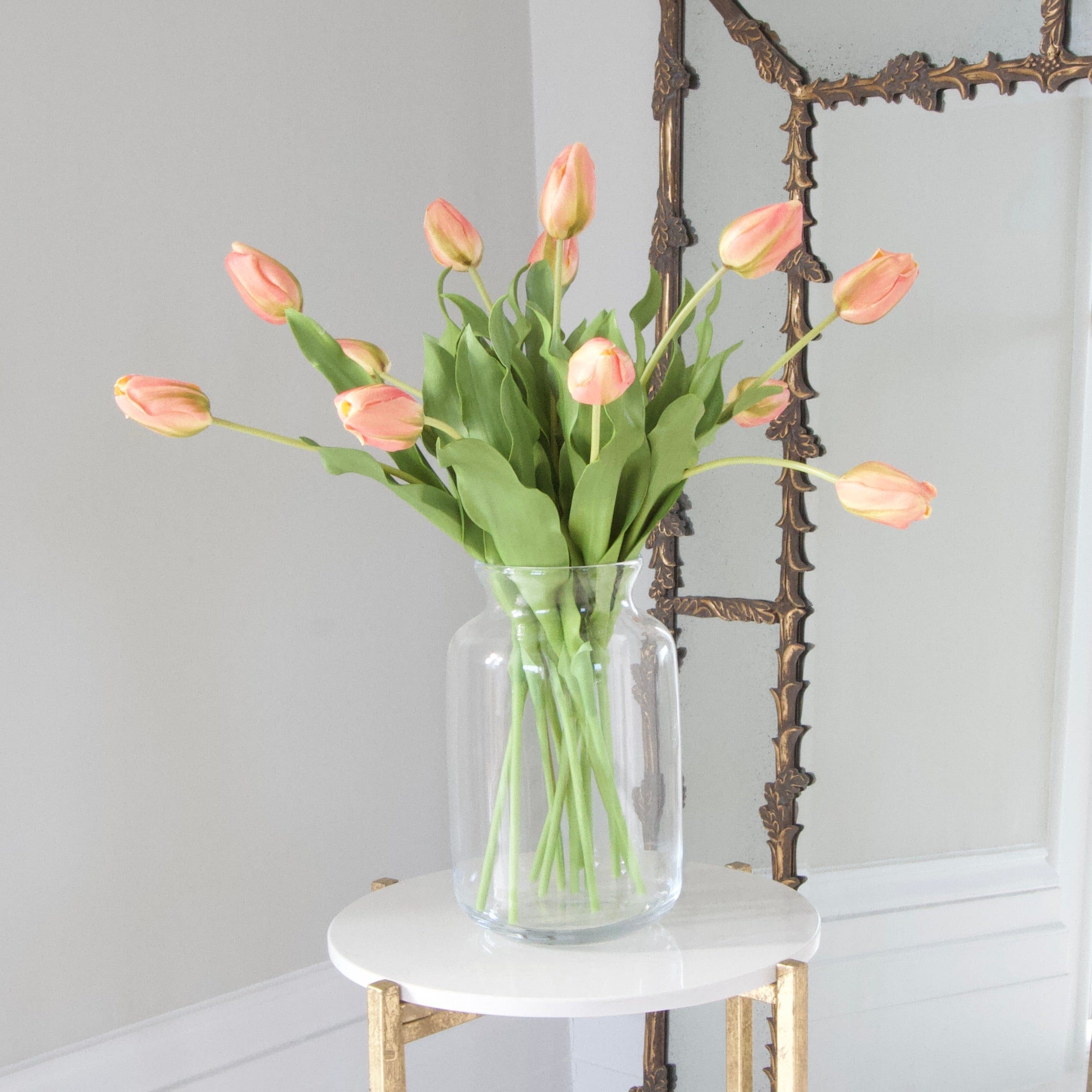 Realistic Artificial Orange Tulip ABY5657OR by The Faux Flower Company