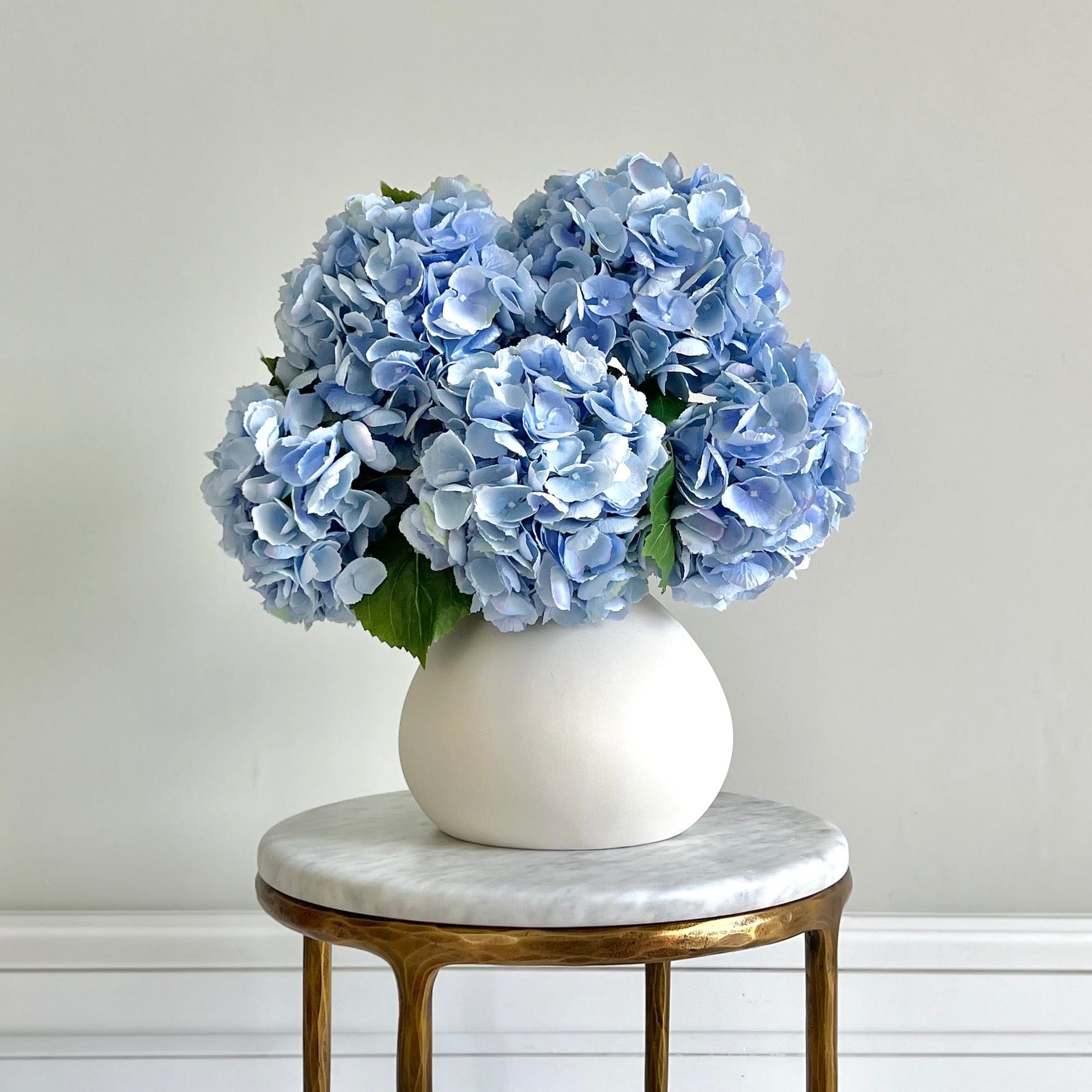 Realistic Artificial Pale Blue Hydrangea ABX5001LBL by The Faux Flower Company