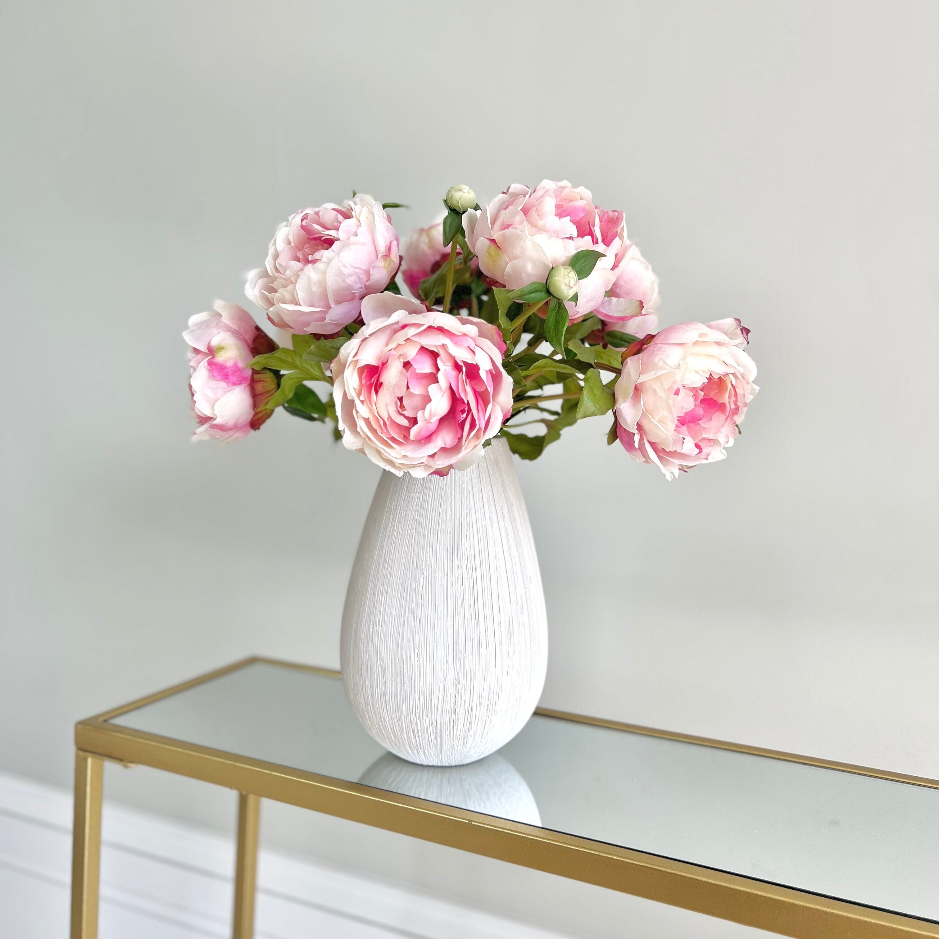 Realistic Artificial Pink Classic Peony ABY6043PK by The Faux Flower Company